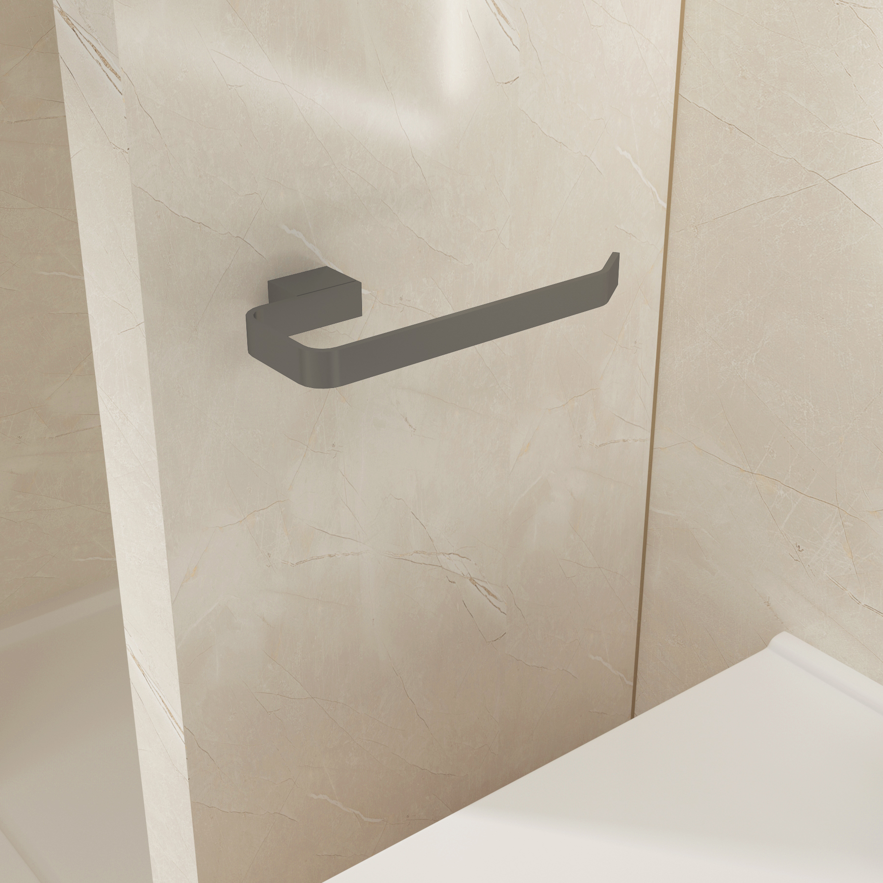Gun Metal Grey Wall Mounted Towel Ring