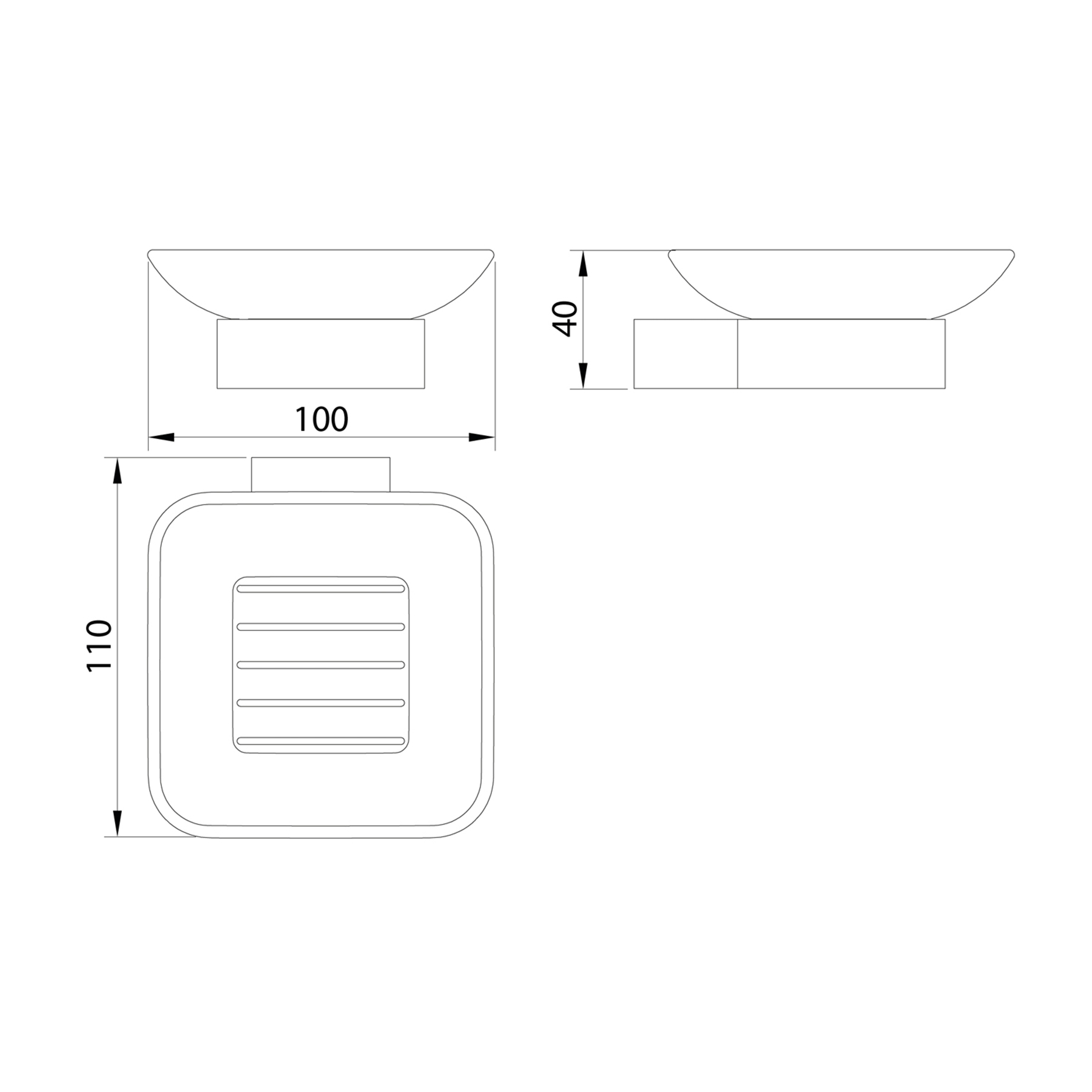 Chrome Wall Mounted Soap Dish Holder