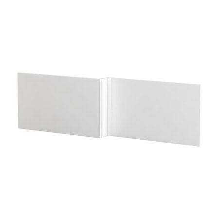 Modena 1500mm Satin White MDF L-Shaped Front Bath Panel - Wooden