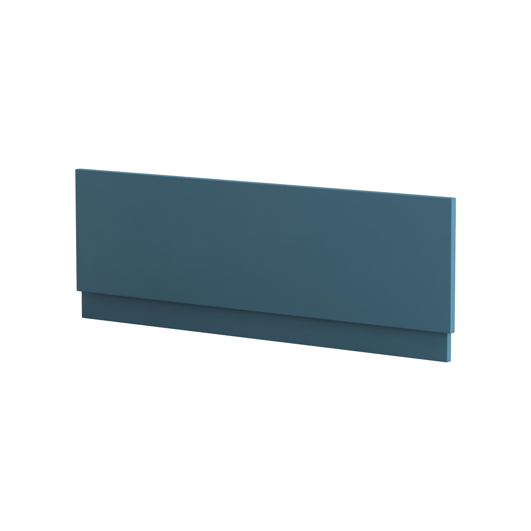 Modena 1500mm Satin Blue MDF Straight Front Bath Panel - Wooden