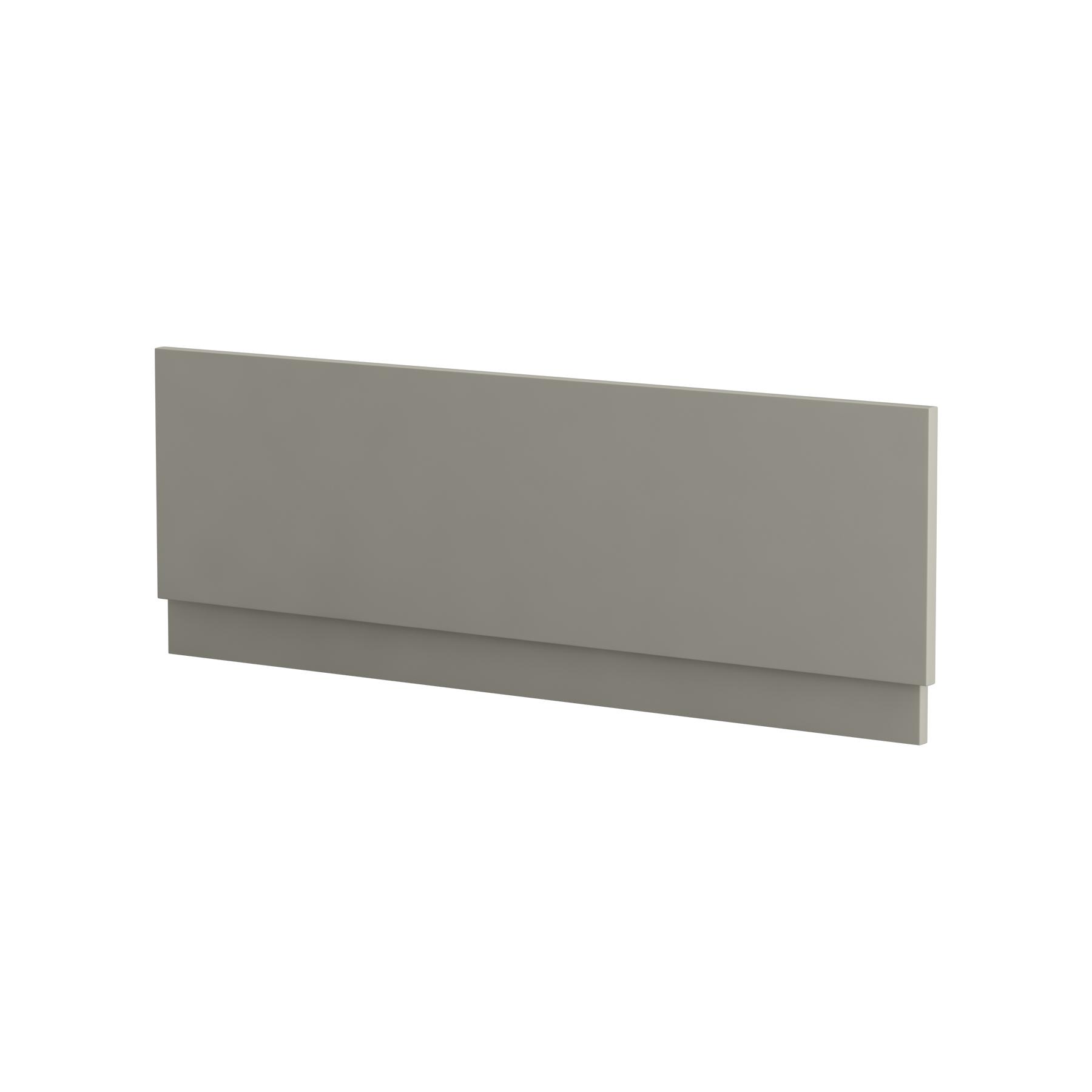 Modena 1700mm Satin Grey MDF Straight Front Bath Panel - Wooden