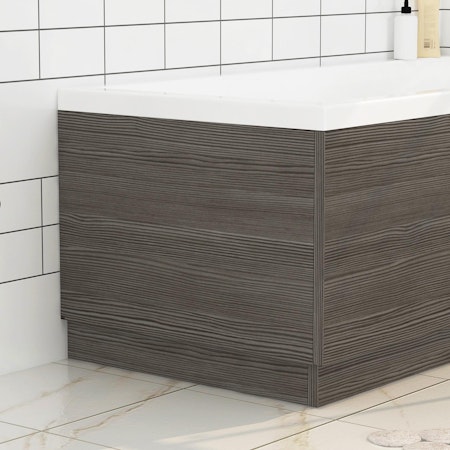 Turin 750mm Grey Elm MDF End Bath Panel - Wooden