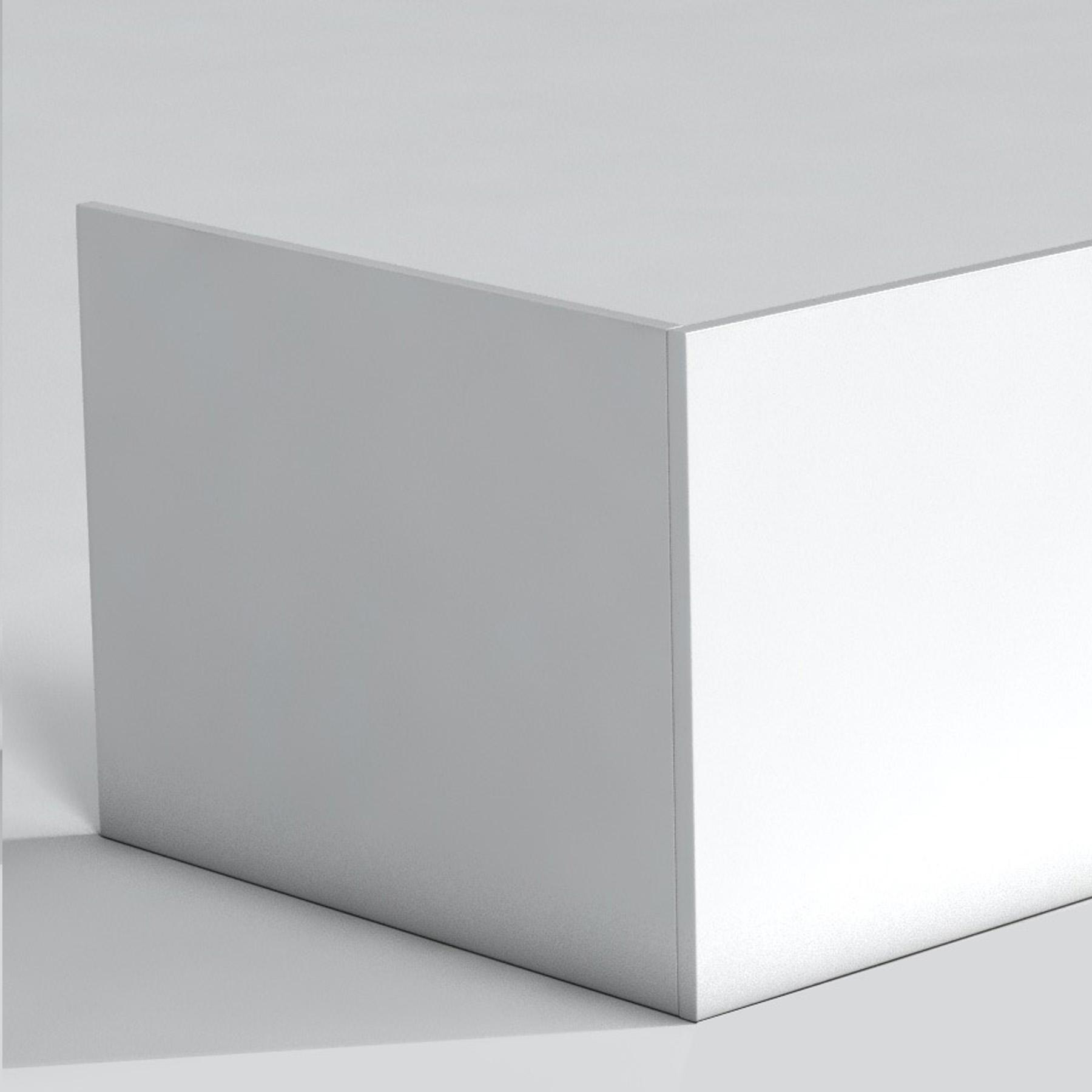 Turin 700mm Gloss White L Shaped Bath MDF End Panel - Wooden