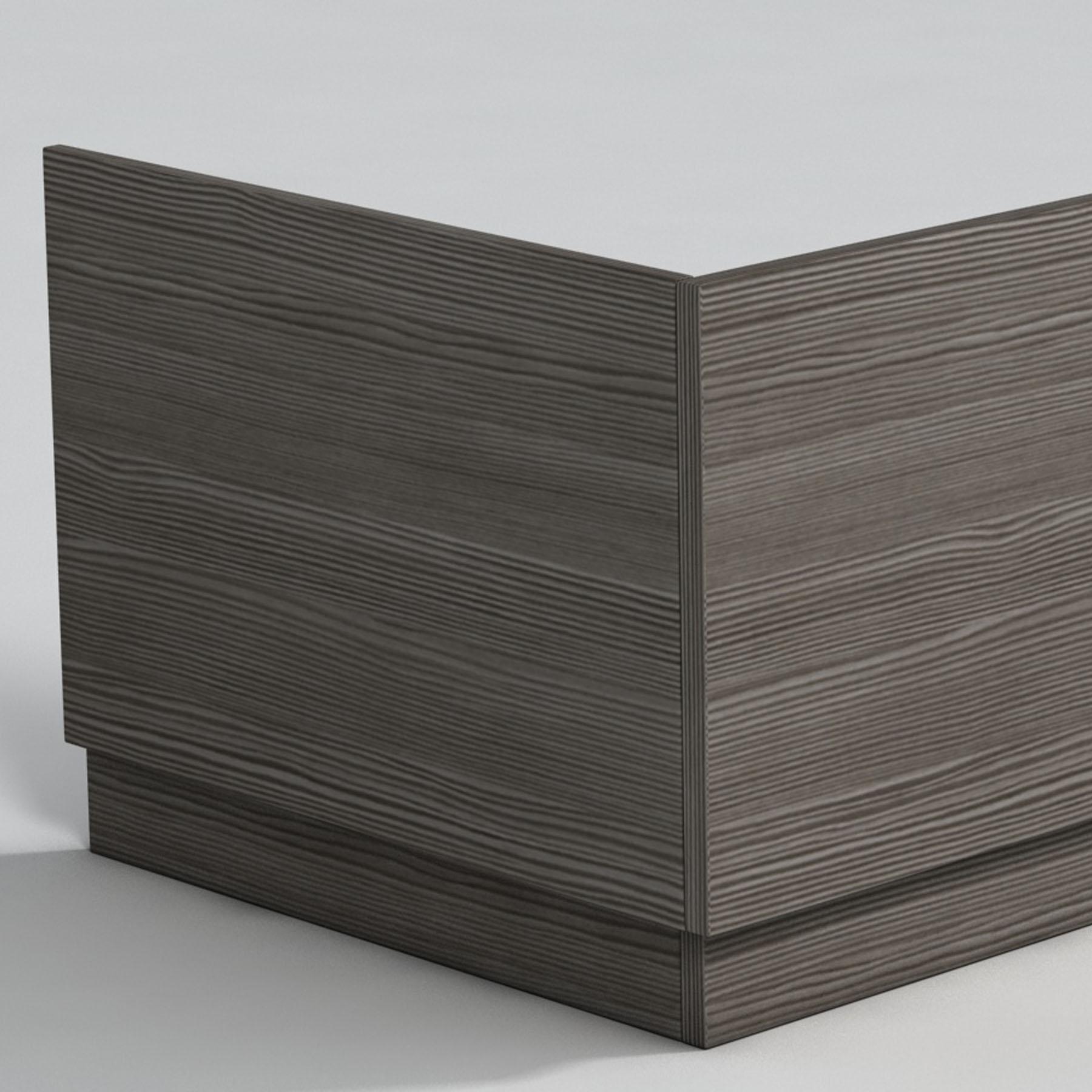 Turin 800mm Grey Elm Bath MDF End Panel - Wooden