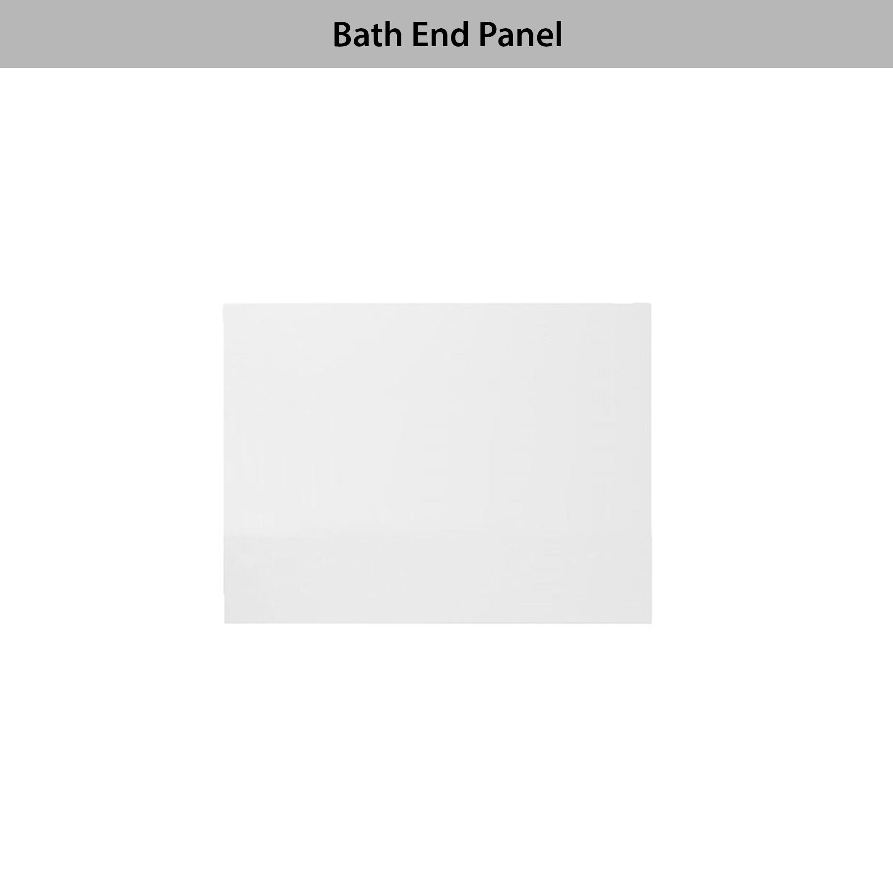 Qubix 1500 x 850mm Right Hand L-Shaped Shower Bath tub with Front & End Panel
