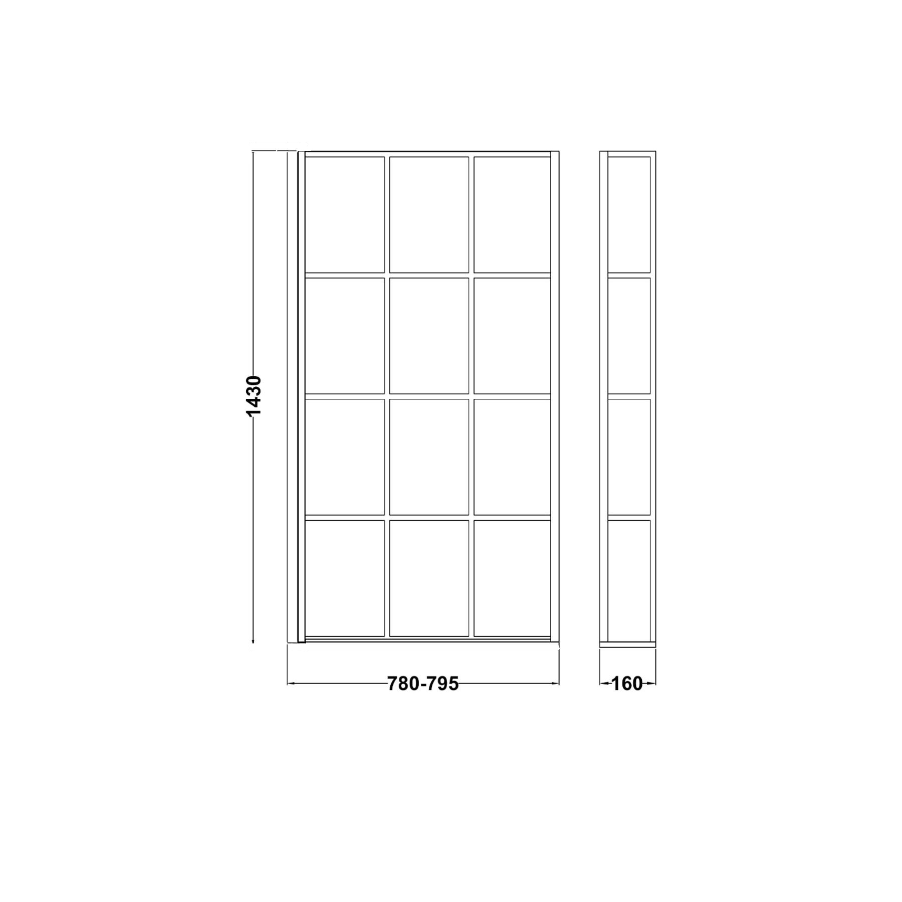 Qubix 1500 x 850mm Right Hand L Shaped Shower Bath tub with Front, End Panel & Black Framed Shower Screen