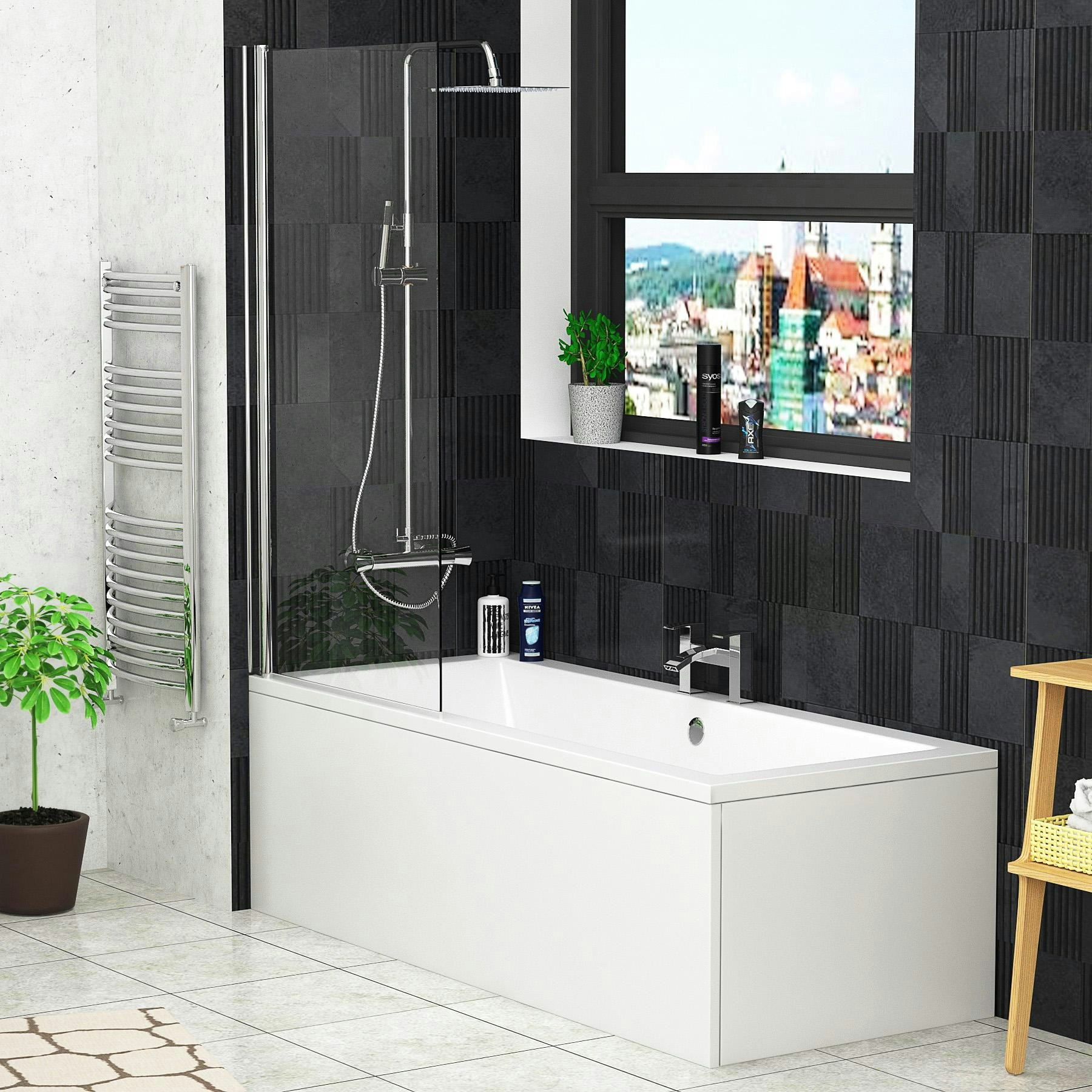 Amaze Acrylic Designer Square Edge Double Ended bath Tub with Square