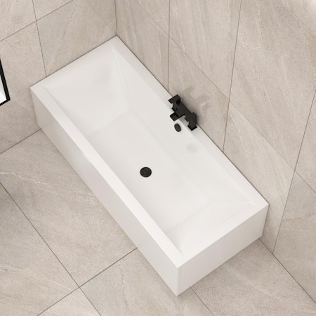 Straight Square Double Ended Bath 1800