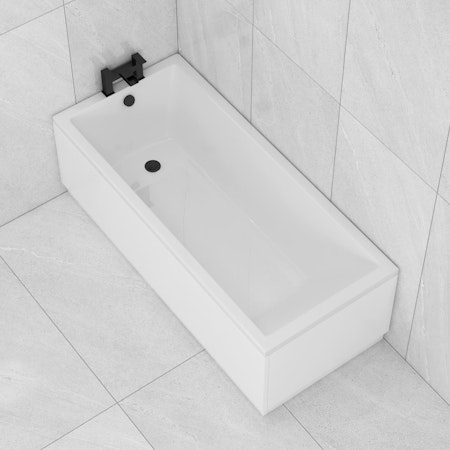 Cesar Acrylic Square Single Ended bath in Various Sizes + Optional Panels