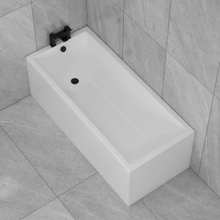 Cesar Acrylic Square Single Ended Bath 1700 x 750mm Inc Front & End Panels