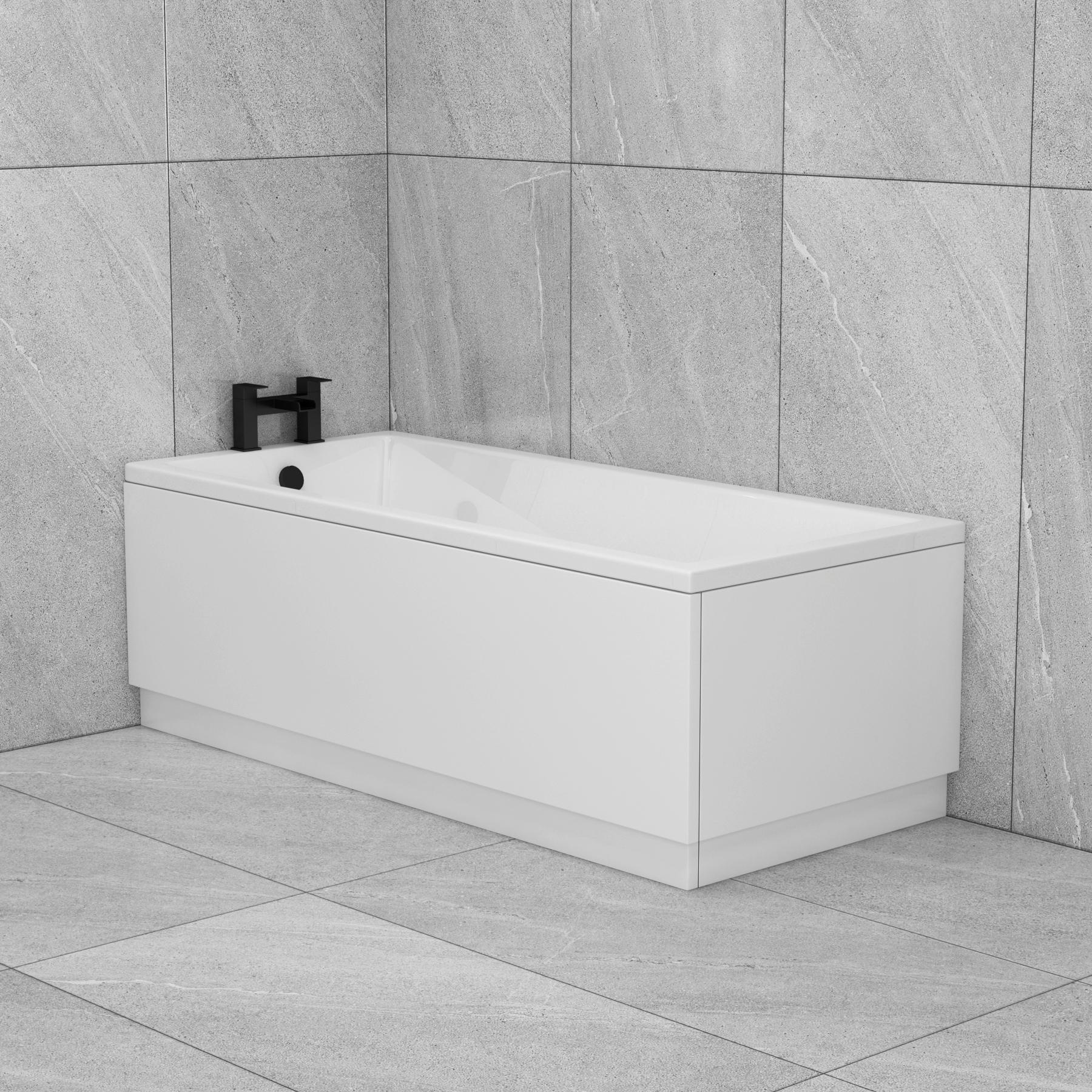 Cesar Acrylic Square Single Ended Bath 1500 x 700mm Inc MDF Front Panel
