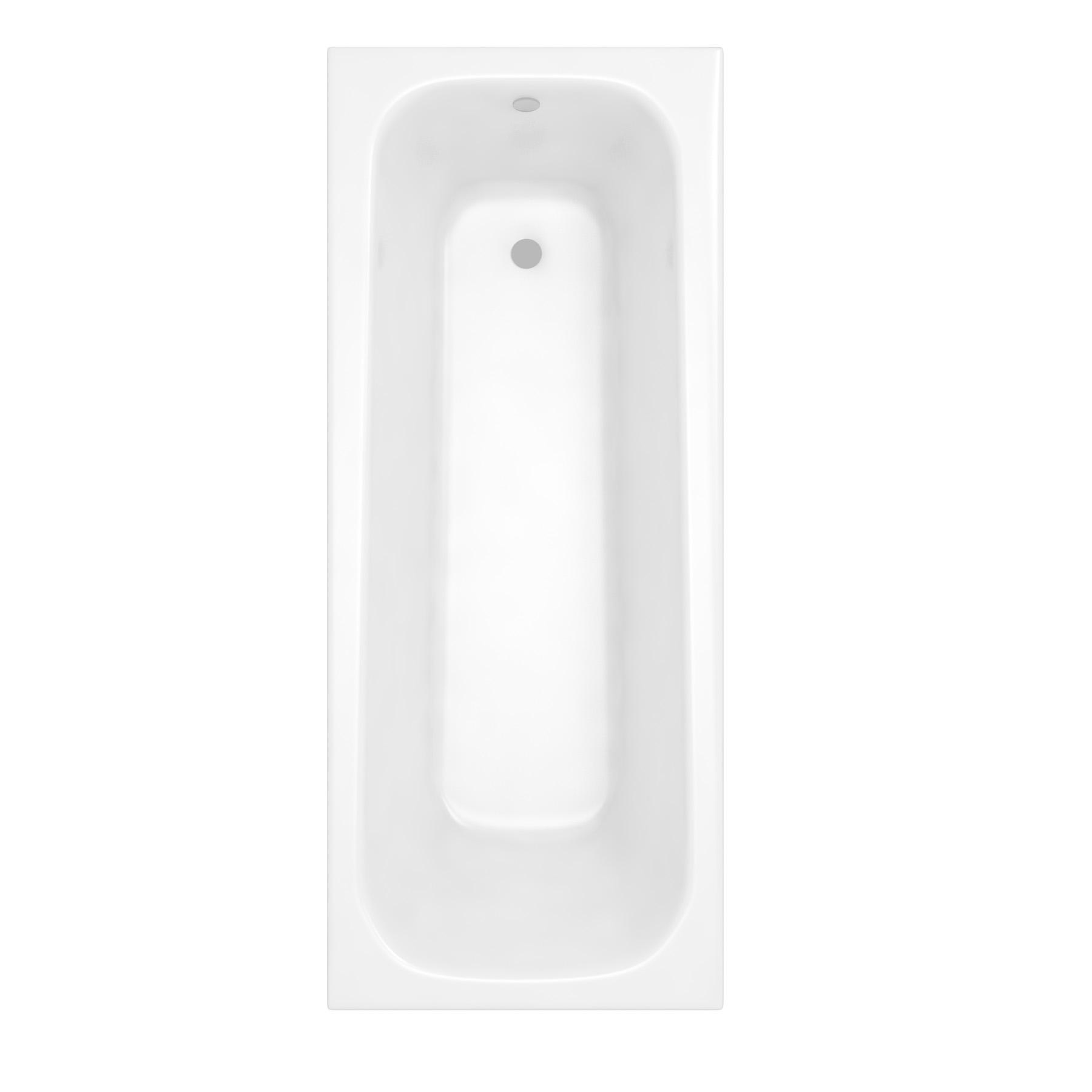Breeze Acrylic Round Single Ended Bath Inc Optional MDF Indigo Grey Gloss Panels