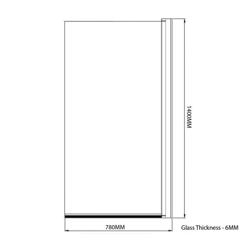 Cesar Acrylic Square Single Ended Shower Bath 1400 x 700mm Inc Square Shower Bath Screen + Front Panel