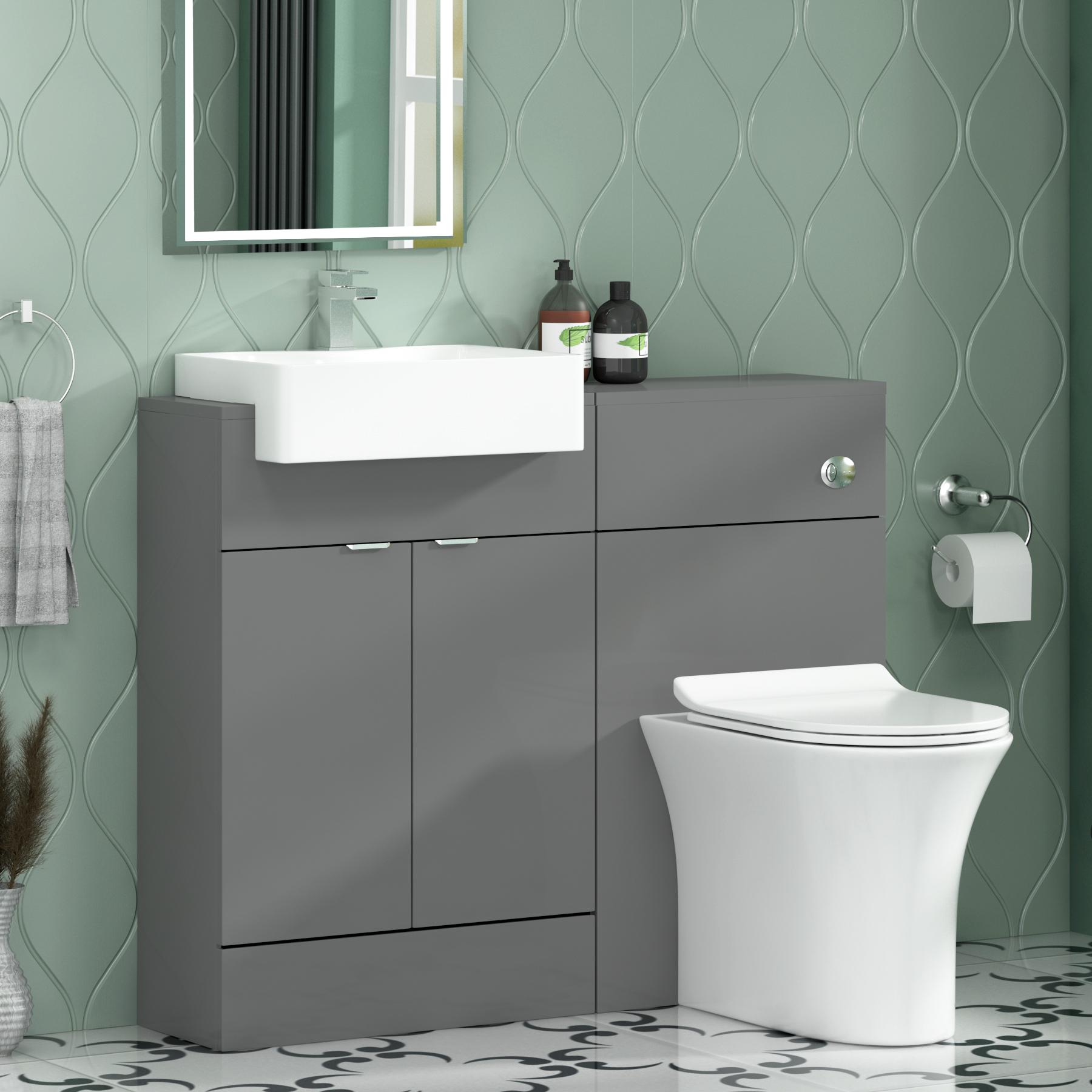 Slim bathroom top vanity units