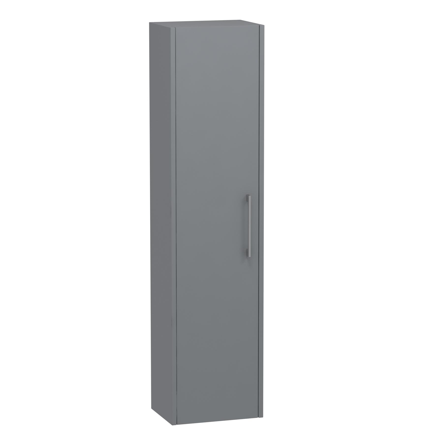 Milan 1450mm Coastal Grey Matt Wall Hung Tall Boy Unit 1 Door