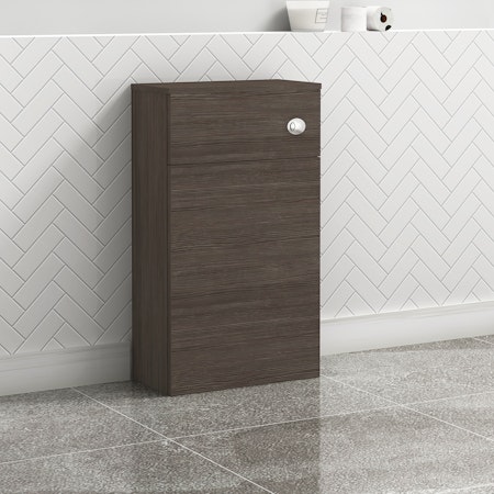 Turin 500mm Grey Elm Back to Wall Toilet Unit