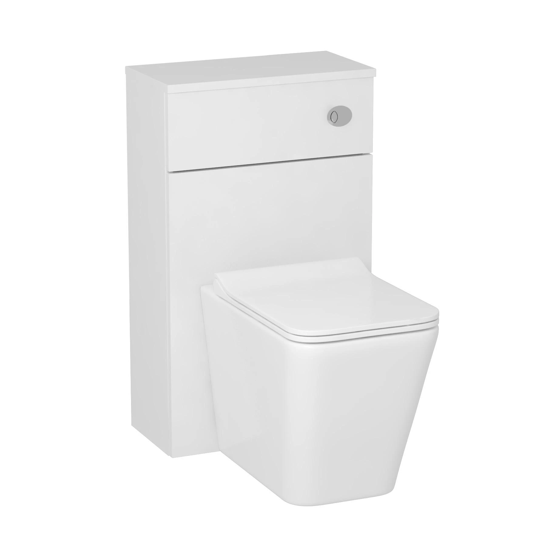 Elena Wc Rak Gloss White 500mm WC Toilet Unit with Elena Rimless BTW Pan & Seat ...