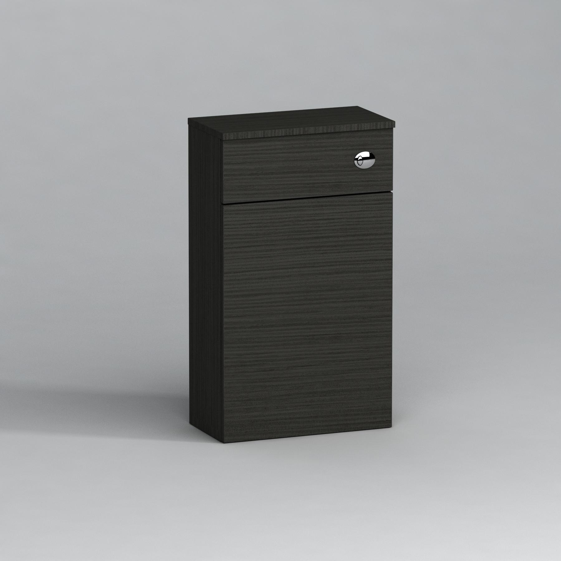 Turin 500mm Hale Black BTW Back to Wall Toilet Unit
