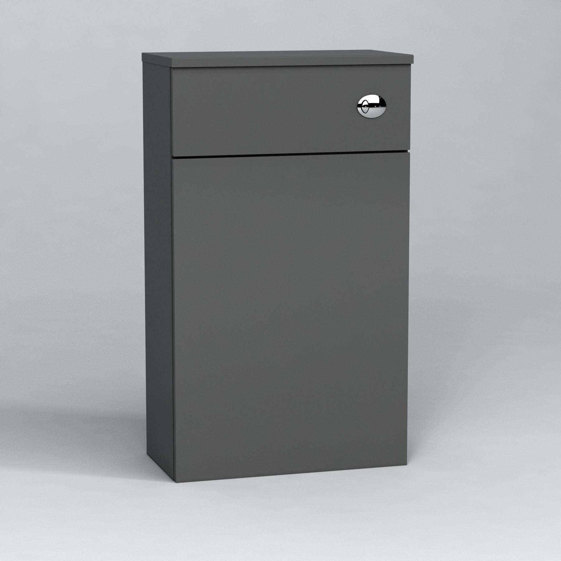 Turin 500mm Indigo Grey Gloss BTW Back to Wall Toilet Unit