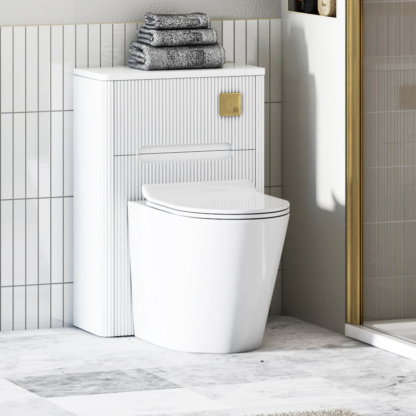 Wc Full Unit Avenza 550mm Matte White BTW WC Unit with Cesar Rimless Toilet Pan ...