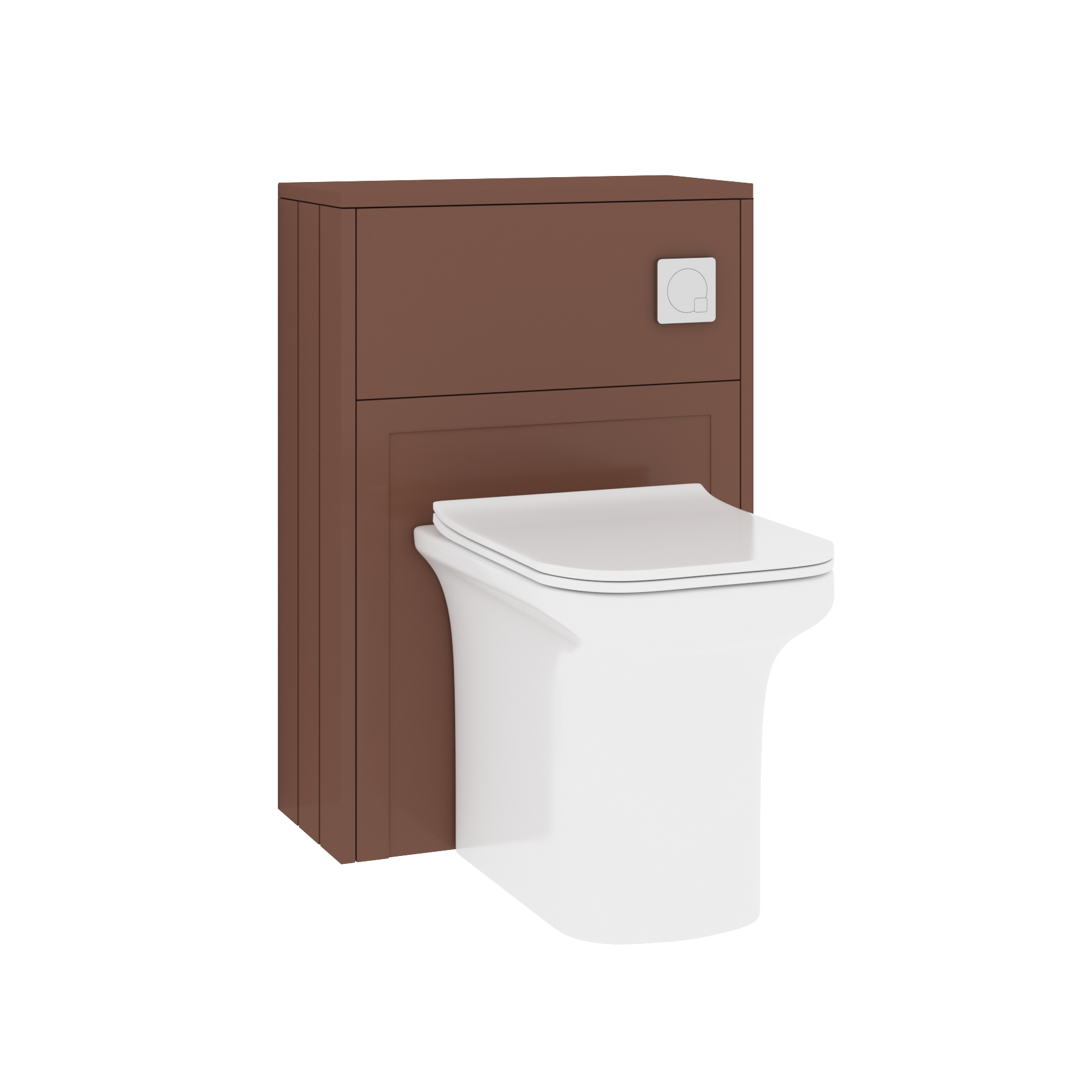Elmore 550mm Terracotta Clay Traditional BTW  WC Unit With Rimless Toilet Seat and Various Pans