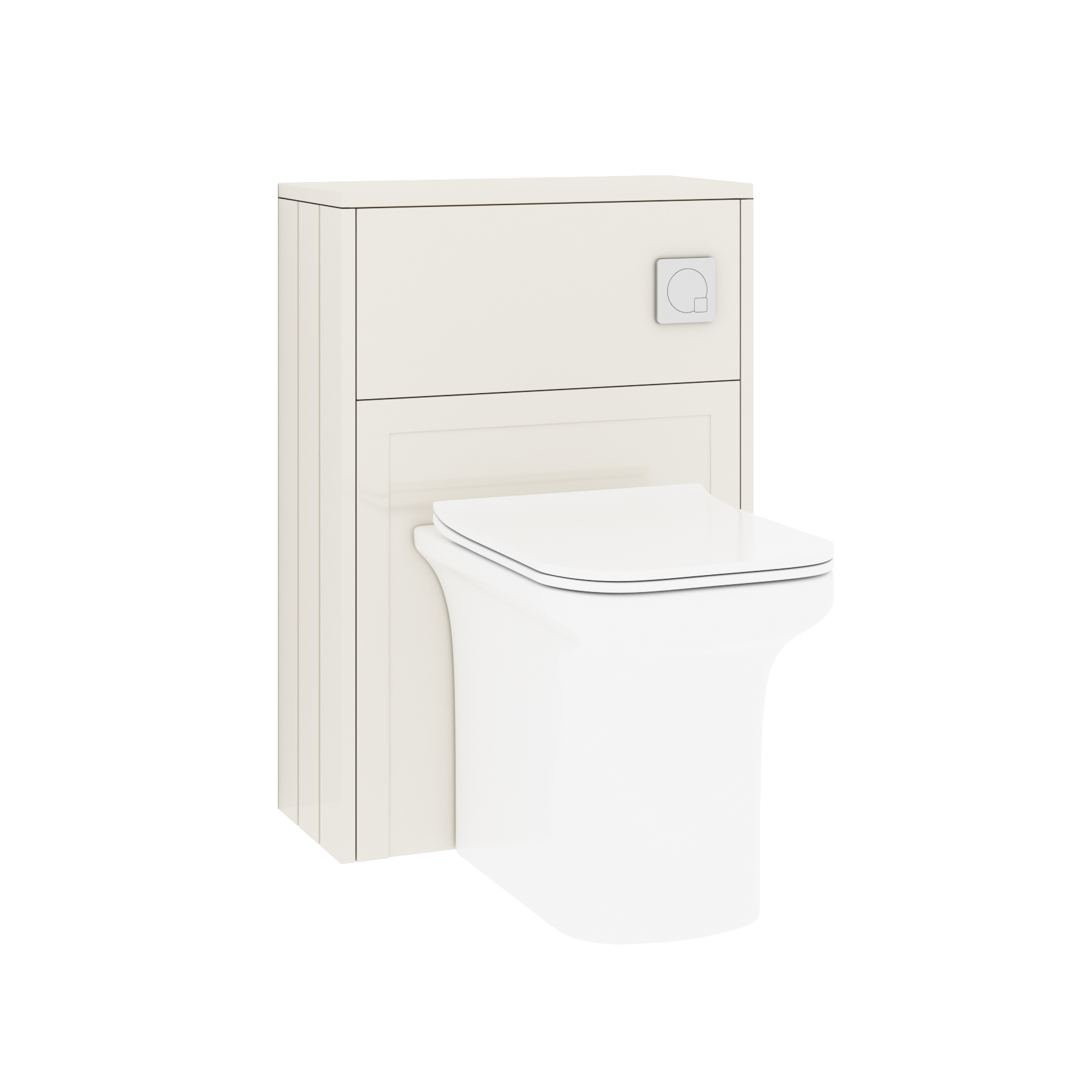 Elmore 550mm Classic White Traditional BTW  WC Unit With Rimless Toilet Seat and Various Pans