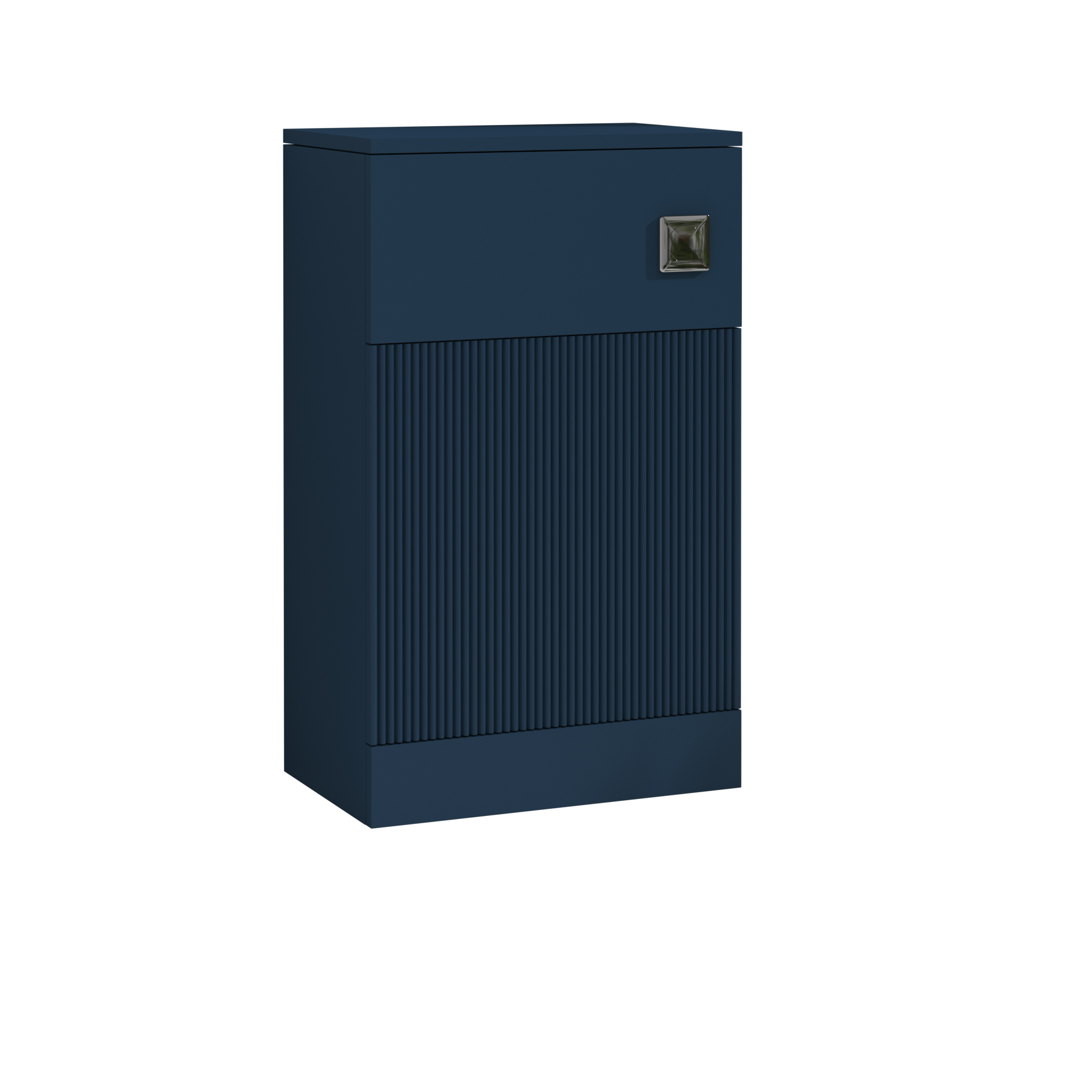Evora 500mm Midnight Blue Fluted BTW Back To Wall WC Toilet Unit