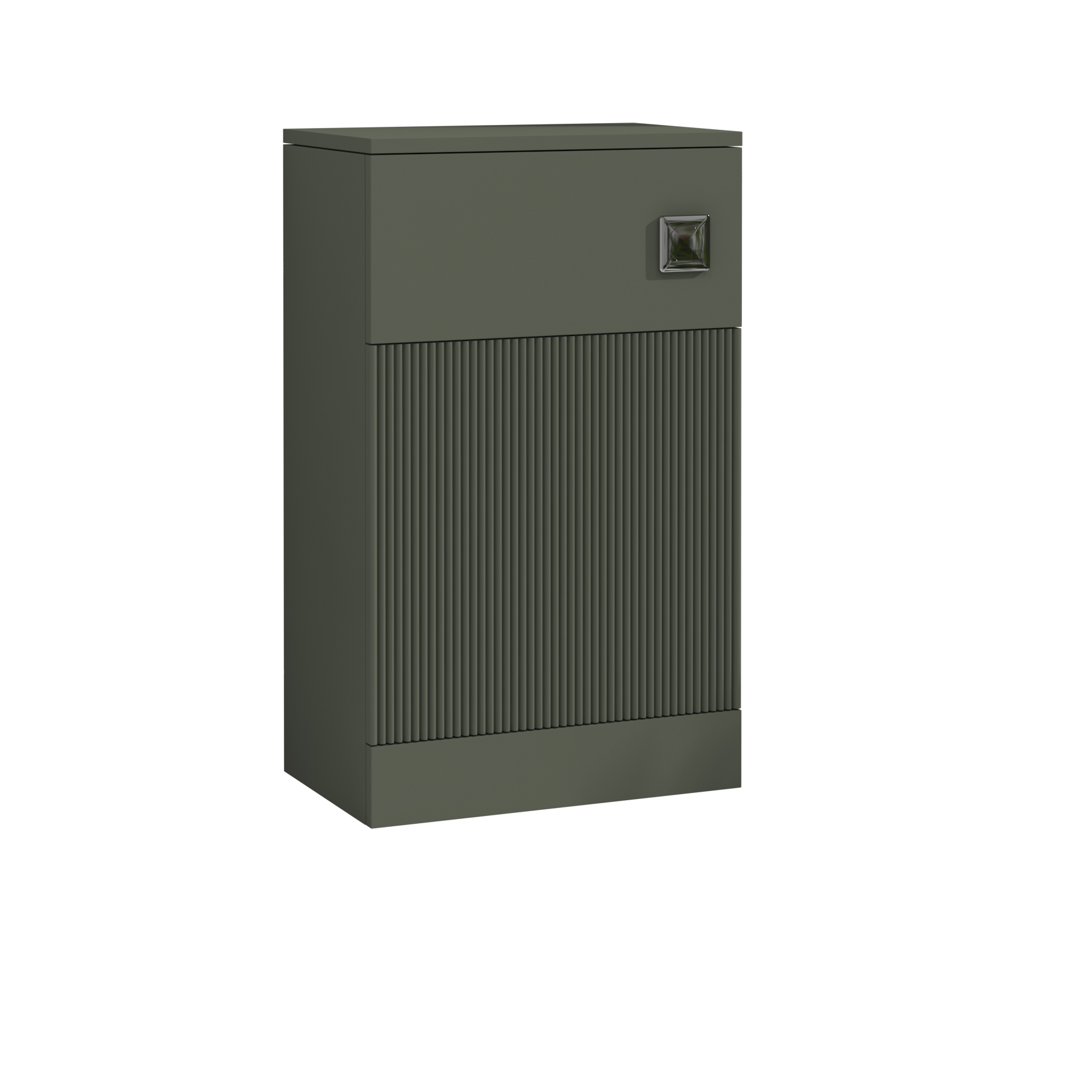 Evora 500mm Sage Green Fluted BTW Back To Wall WC Toilet Unit