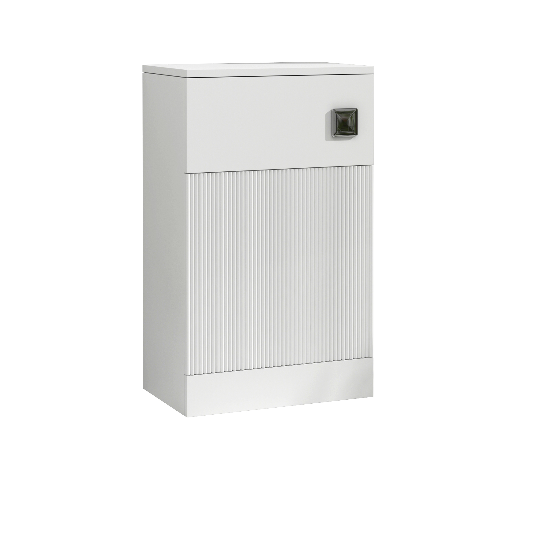 Evora 500mm Matt White Fluted BTW Back To Wall WC Toilet Unit