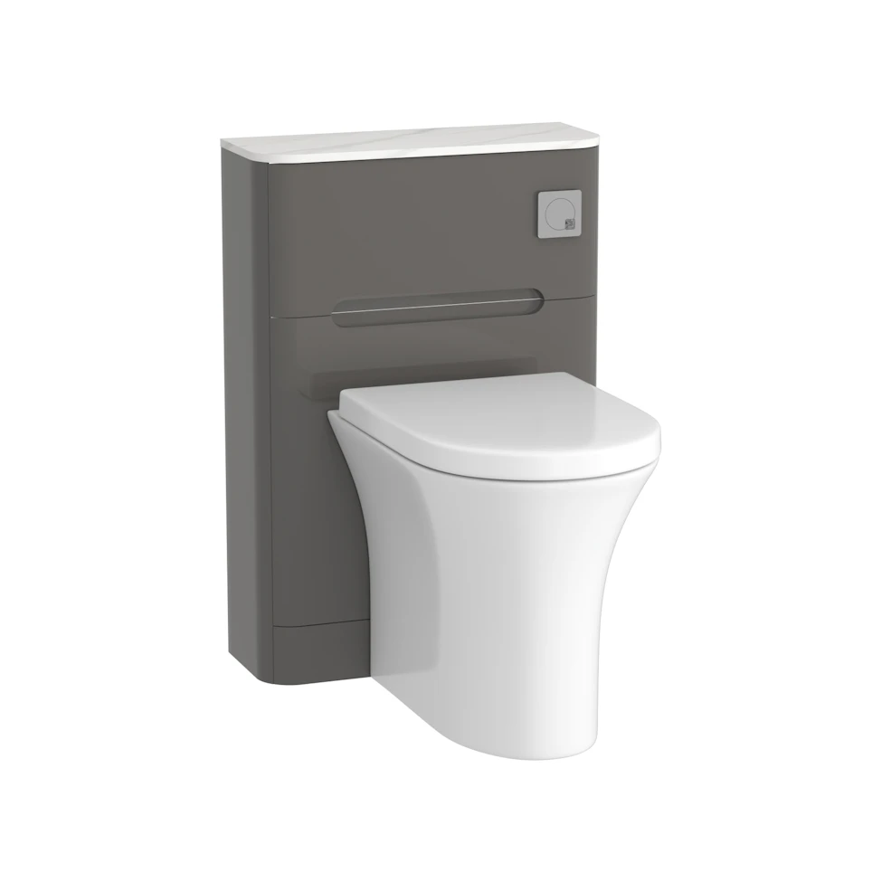 Infinity Rimless Toilet Infinity 550mm Gloss Anthracite BTW WC Unit with Breeze Rimless Toilet ...