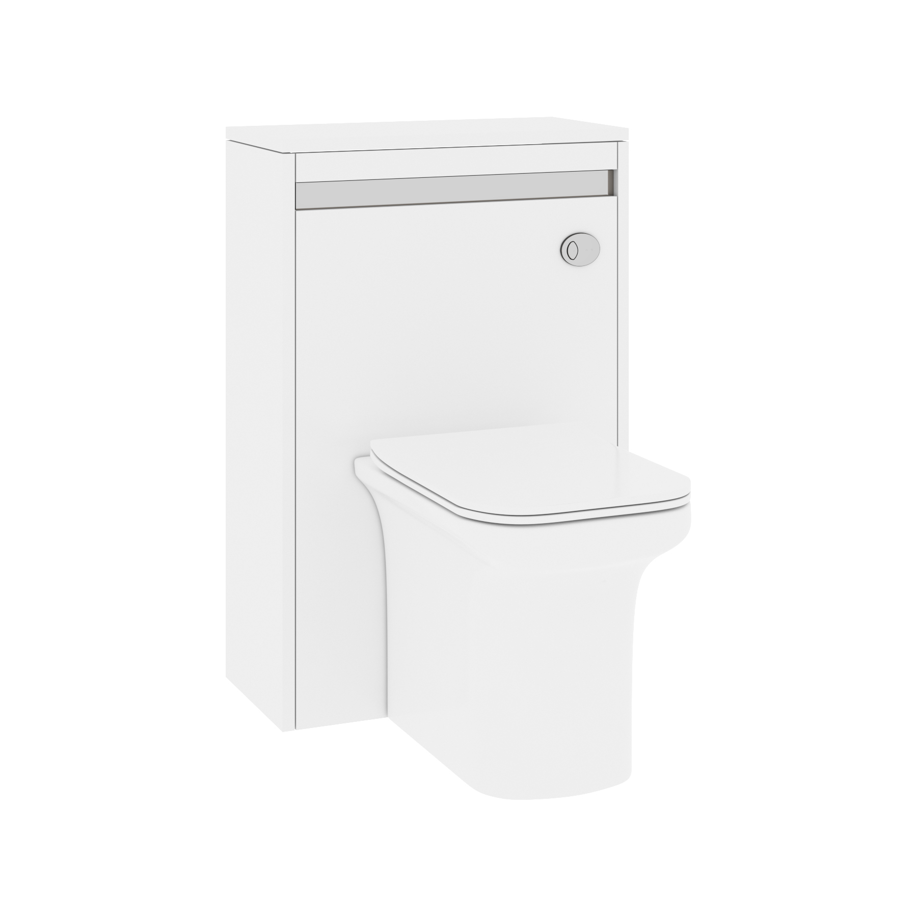 Orion 540mm Matt White BTW WC Unit With Rimless Toilet Seat and Various Pans