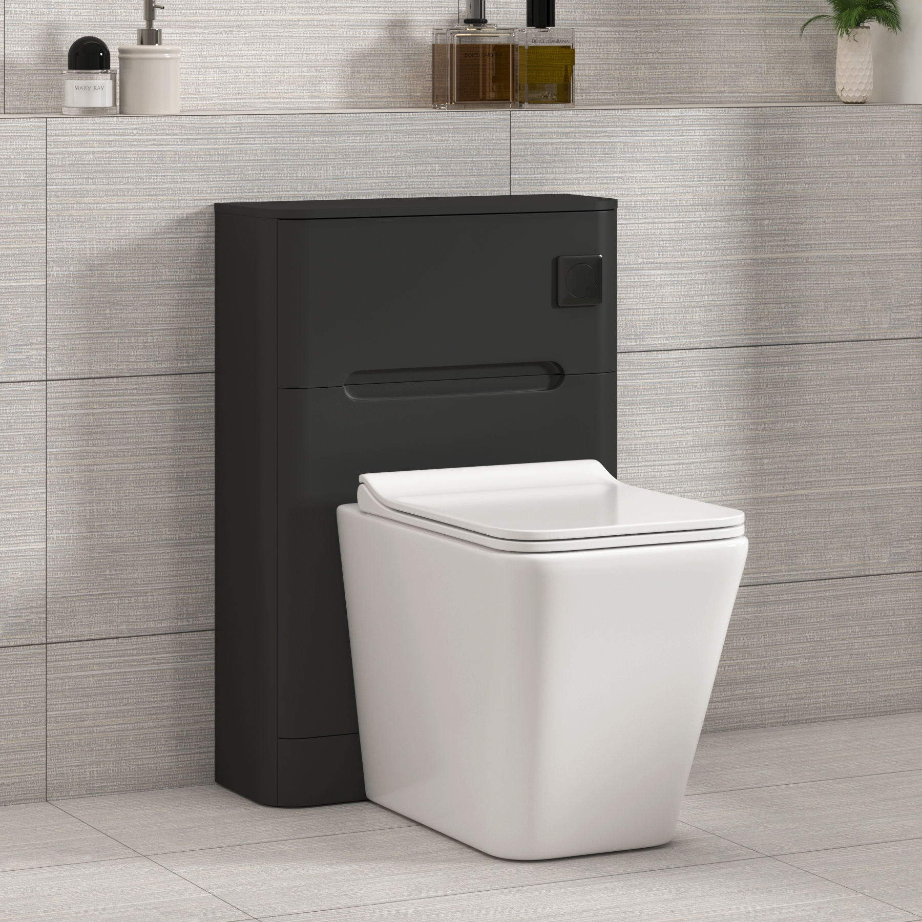 Venice 550mm BTW WC Unit With Rimless Toilet Seat  - Multiple Colours & Various Pans