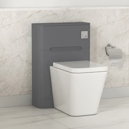 Elena Wc Rak Venice 550mm Satin Grey BTW WC Unit with Elena Rimless Toilet Pan ...
