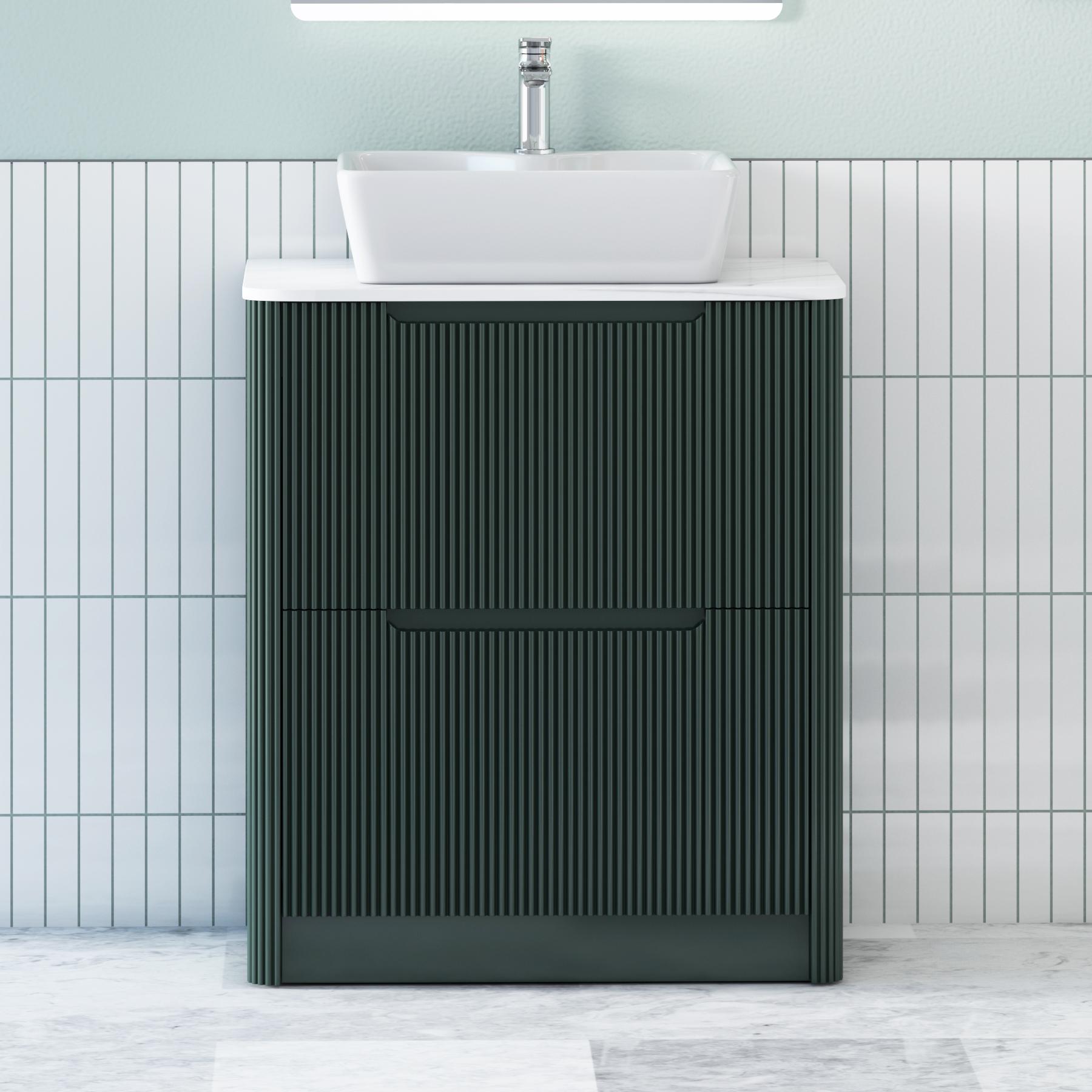 Avenza 2 Drawer Floor Standing Vanity Unit – Multiple Sizes, Colours, Worktop & Basins Options