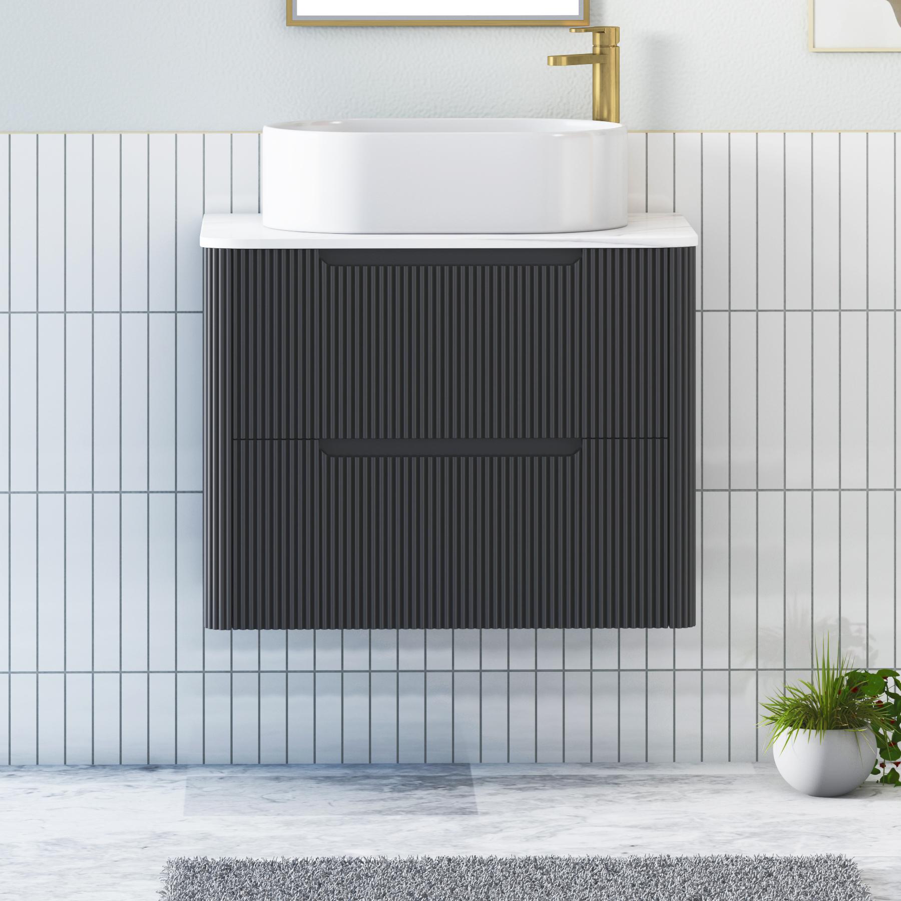 Avenza 2 Drawer Wall Hung Vanity Unit – Multiple Sizes, Colours, Worktop & Basins Options