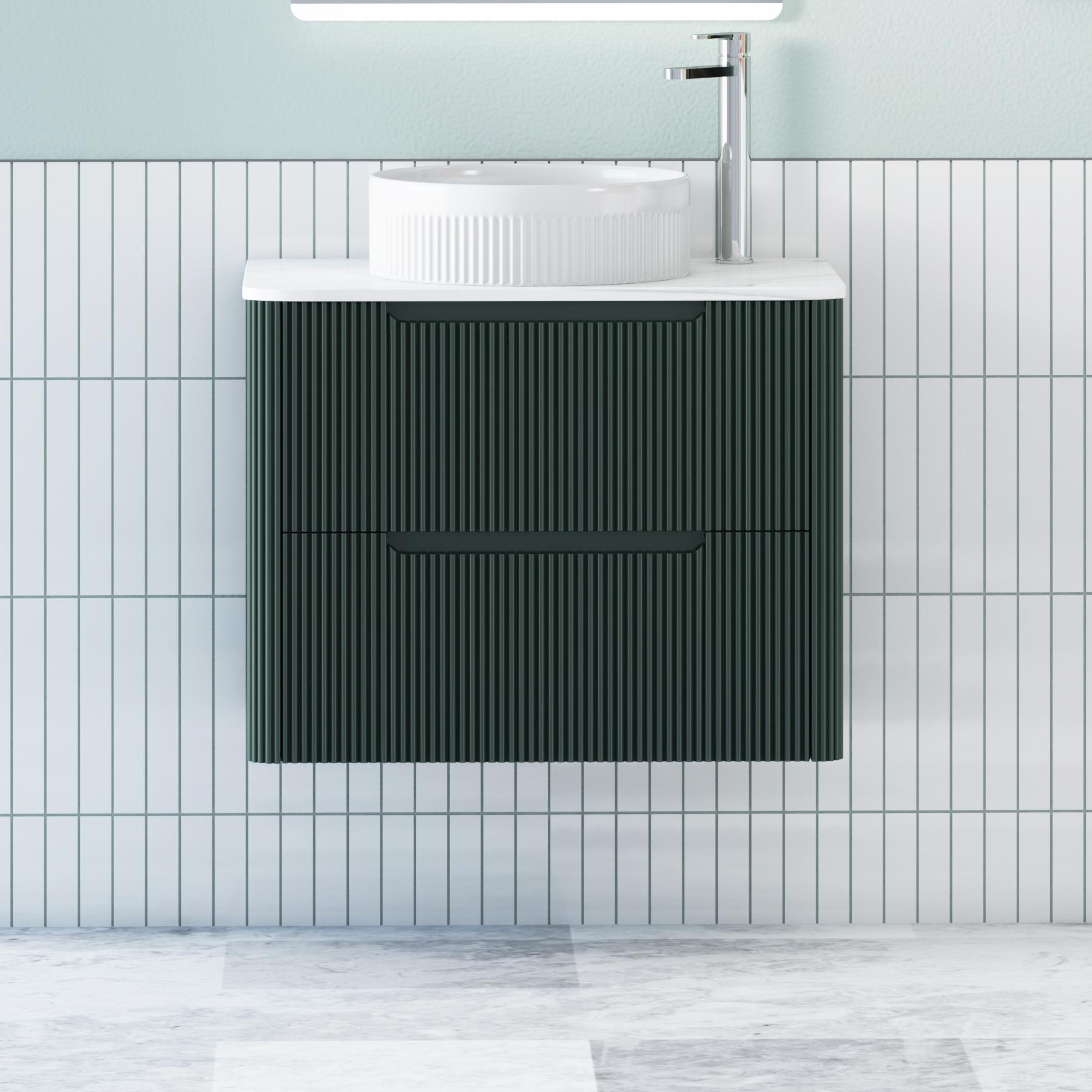 Avenza 2 Drawer Wall Hung Vanity Unit – Multiple Sizes, Colours, Worktop & Basins Options