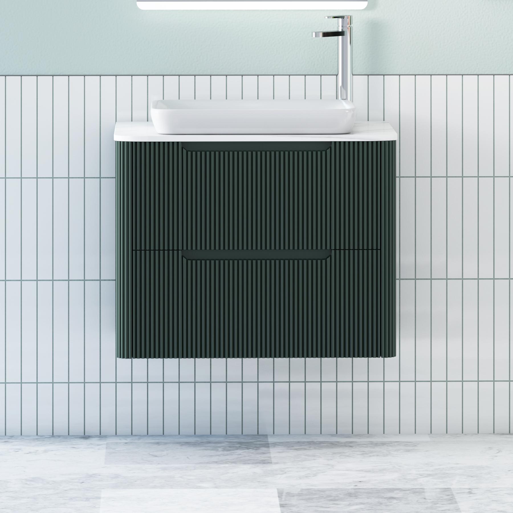 Avenza 2 Drawer Wall Hung Vanity Unit – Multiple Sizes, Colours, Worktop & Basins Options