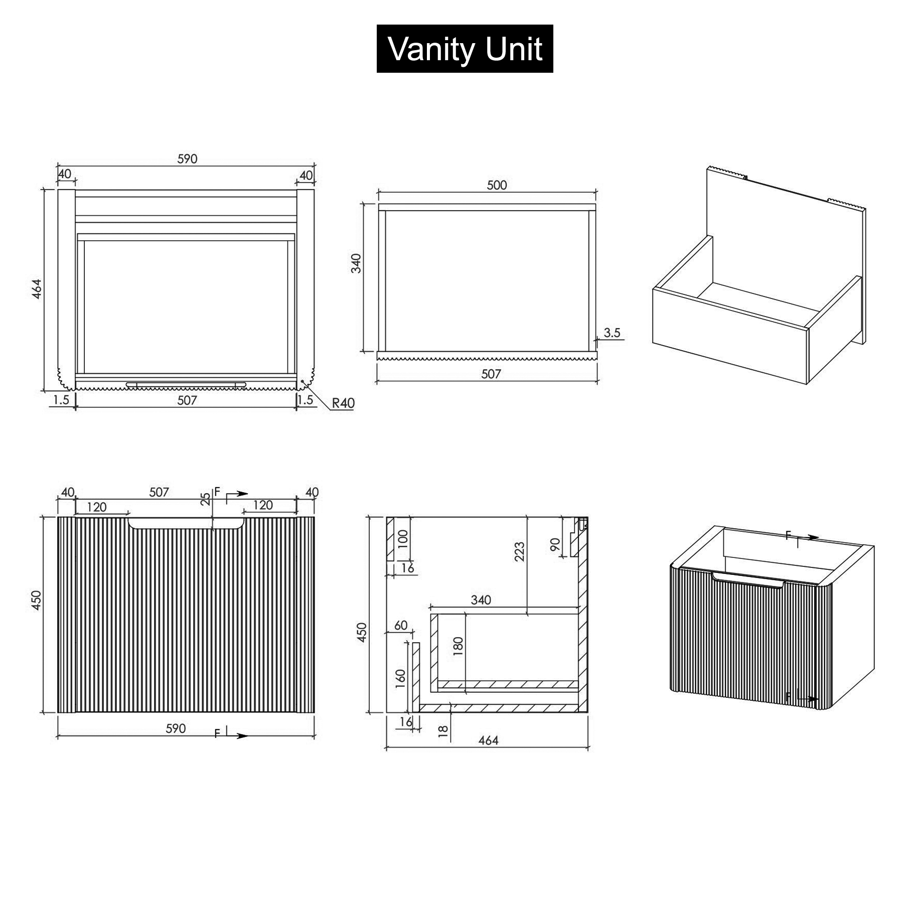Avenza 600mm Deep Moss Green Wall Hung Vanity Unit 1 Drawer with Ceramic Basin
