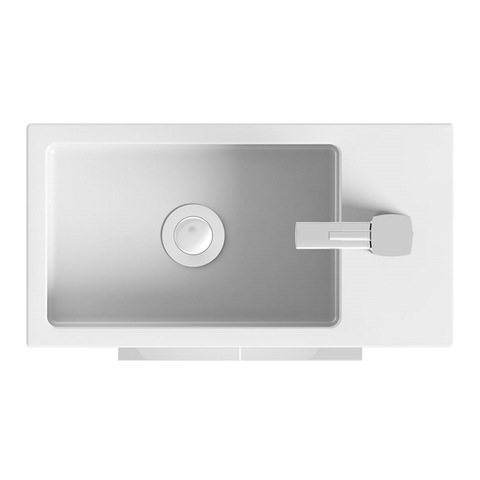 Como 400mm Floor Standing Vanity Unit Gloss White - 1 Door Basin Unit
