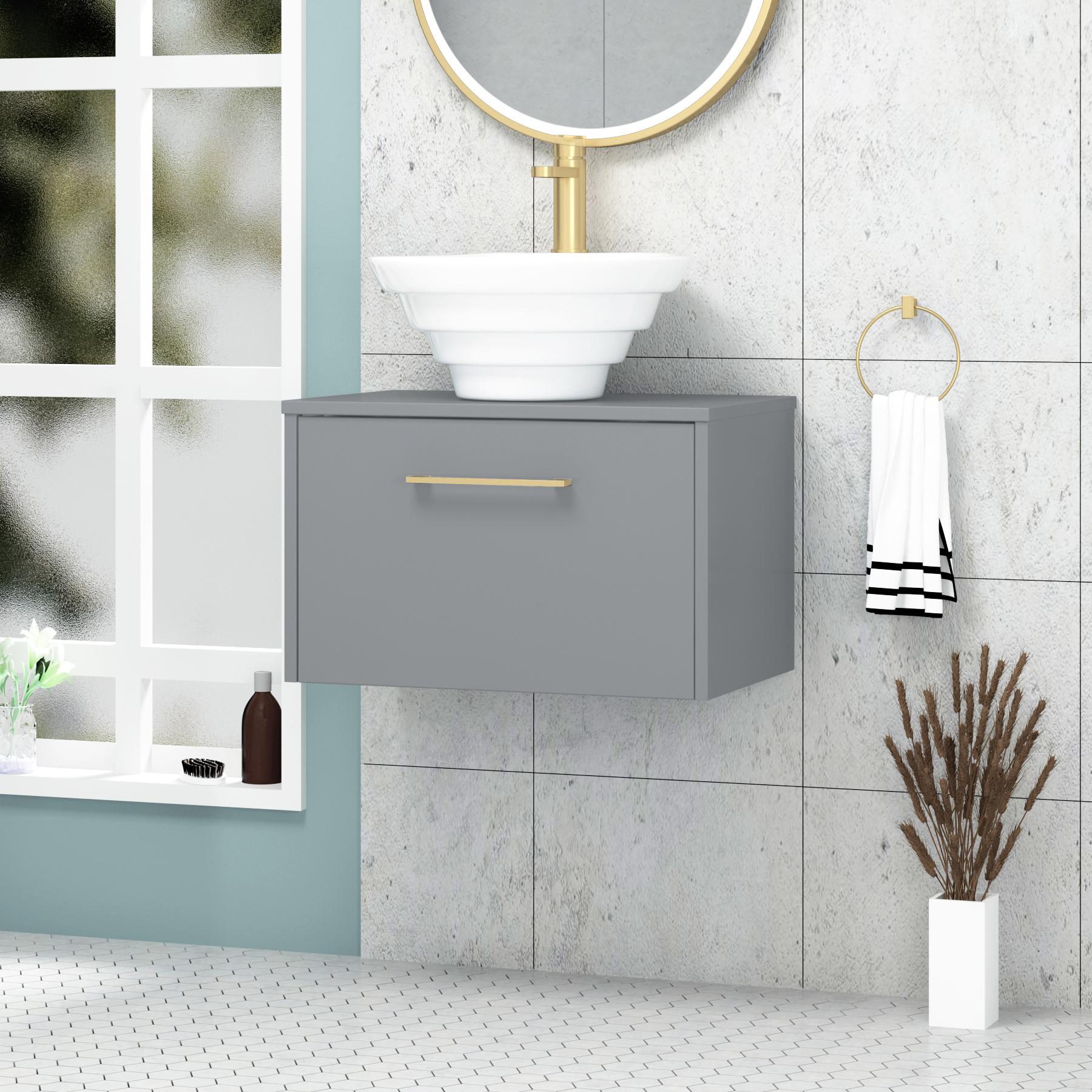Grey oak hotsell vanity unit
