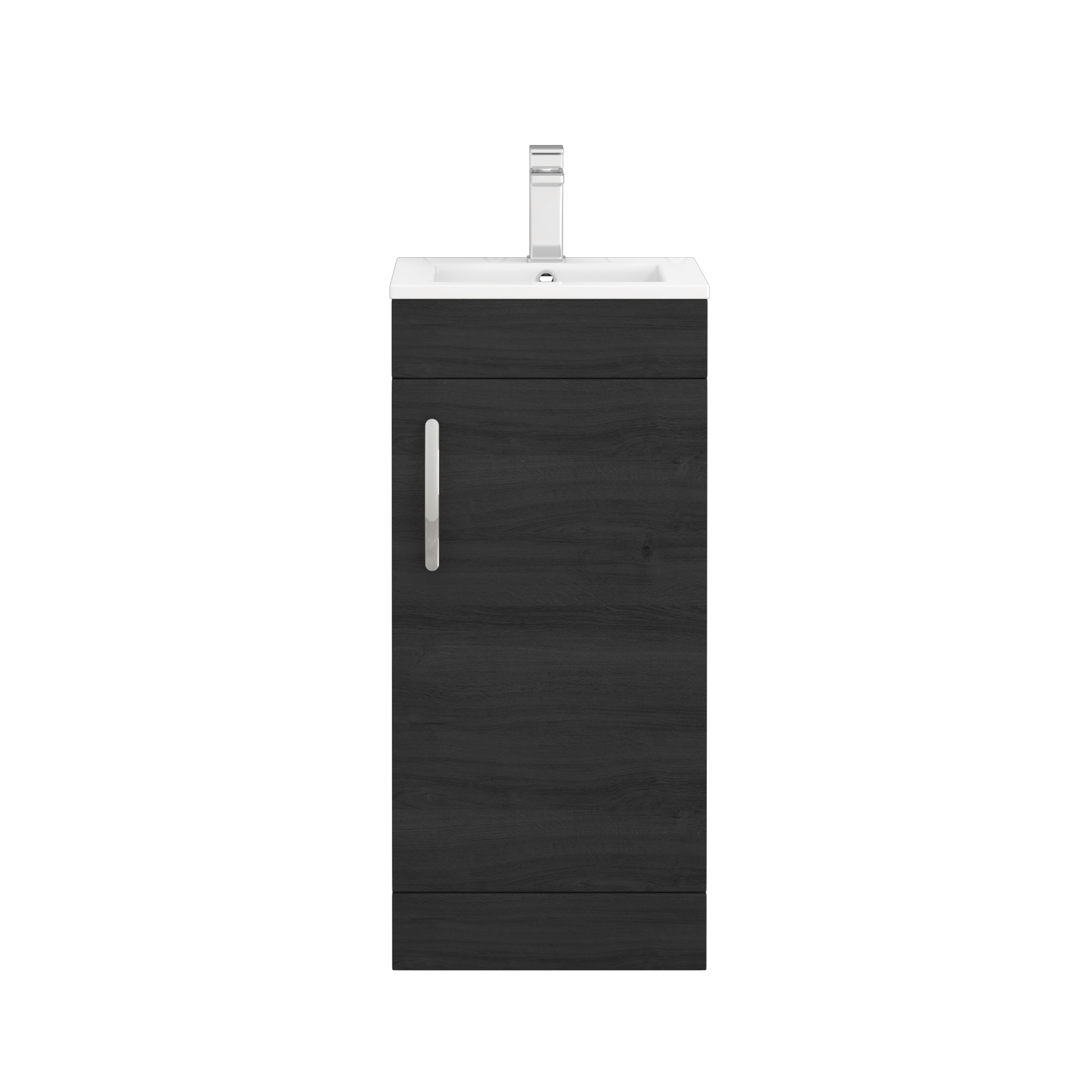 Turin 400mm Floor Standing Vanity Unit Hale Black - 1 Door Basin Unit
