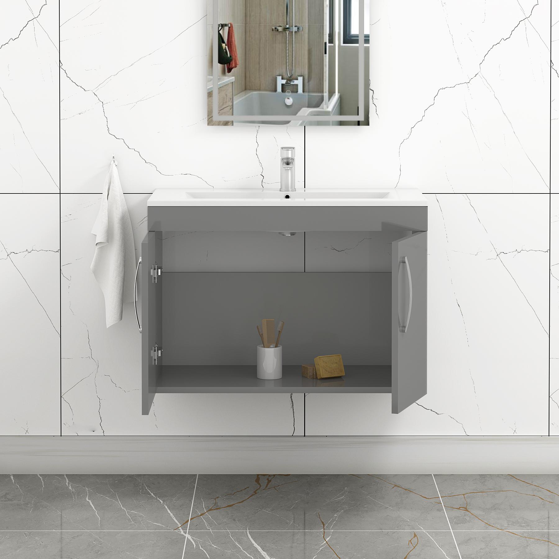 Modern bathroom store sink units