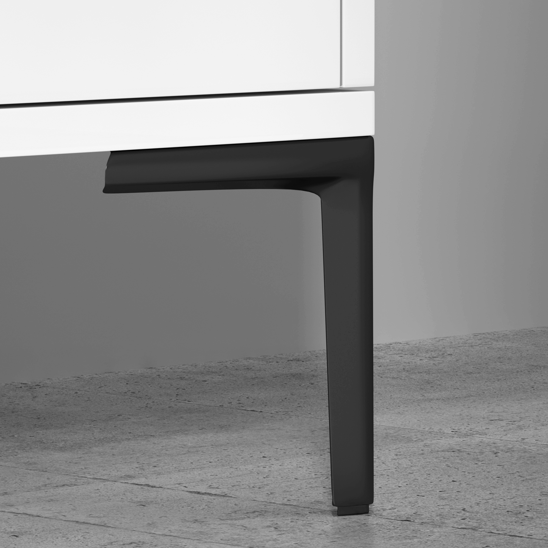 Verona 1000mm Gloss White Floor Standing Vanity Unit 3 Drawer & Dual Side Pull Out Storage with Ceramic Basin & Knob