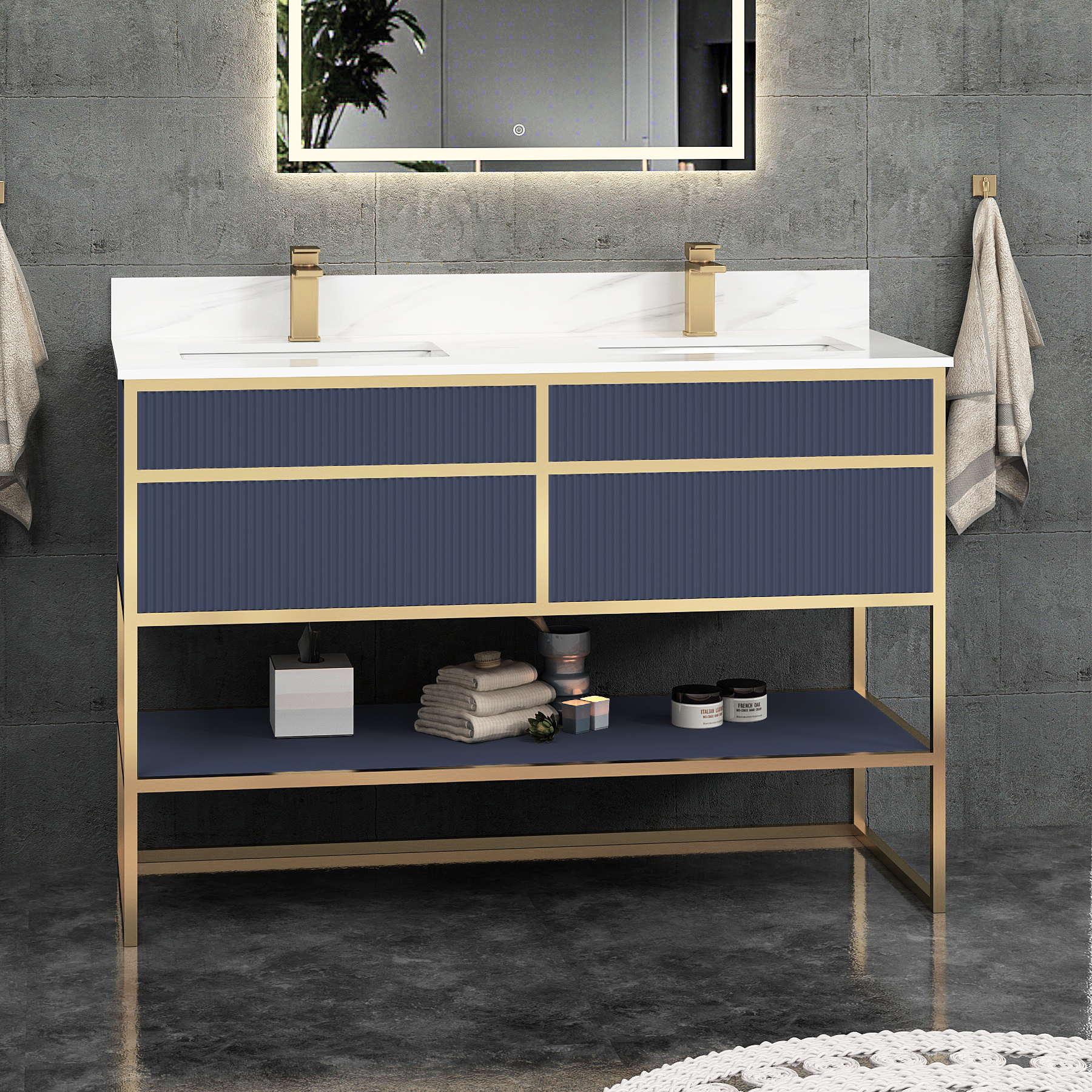 Bathroom shop navy vanity