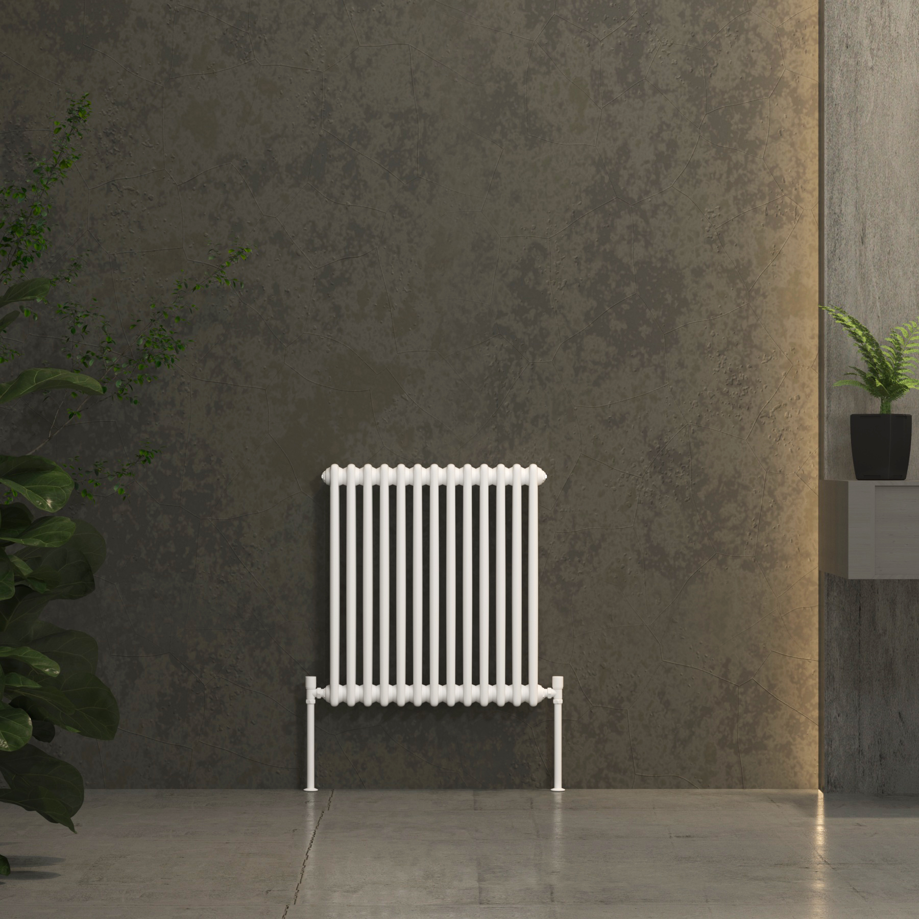 Fluxx Horizontal White Double Column Radiators
