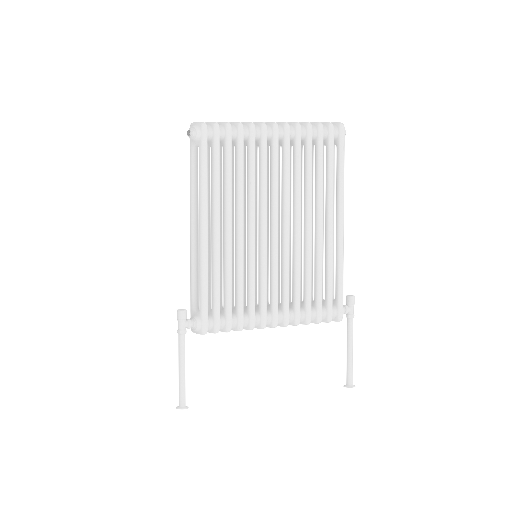 Fluxx White Horizontal Double Column Radiator - 600 x 605mm