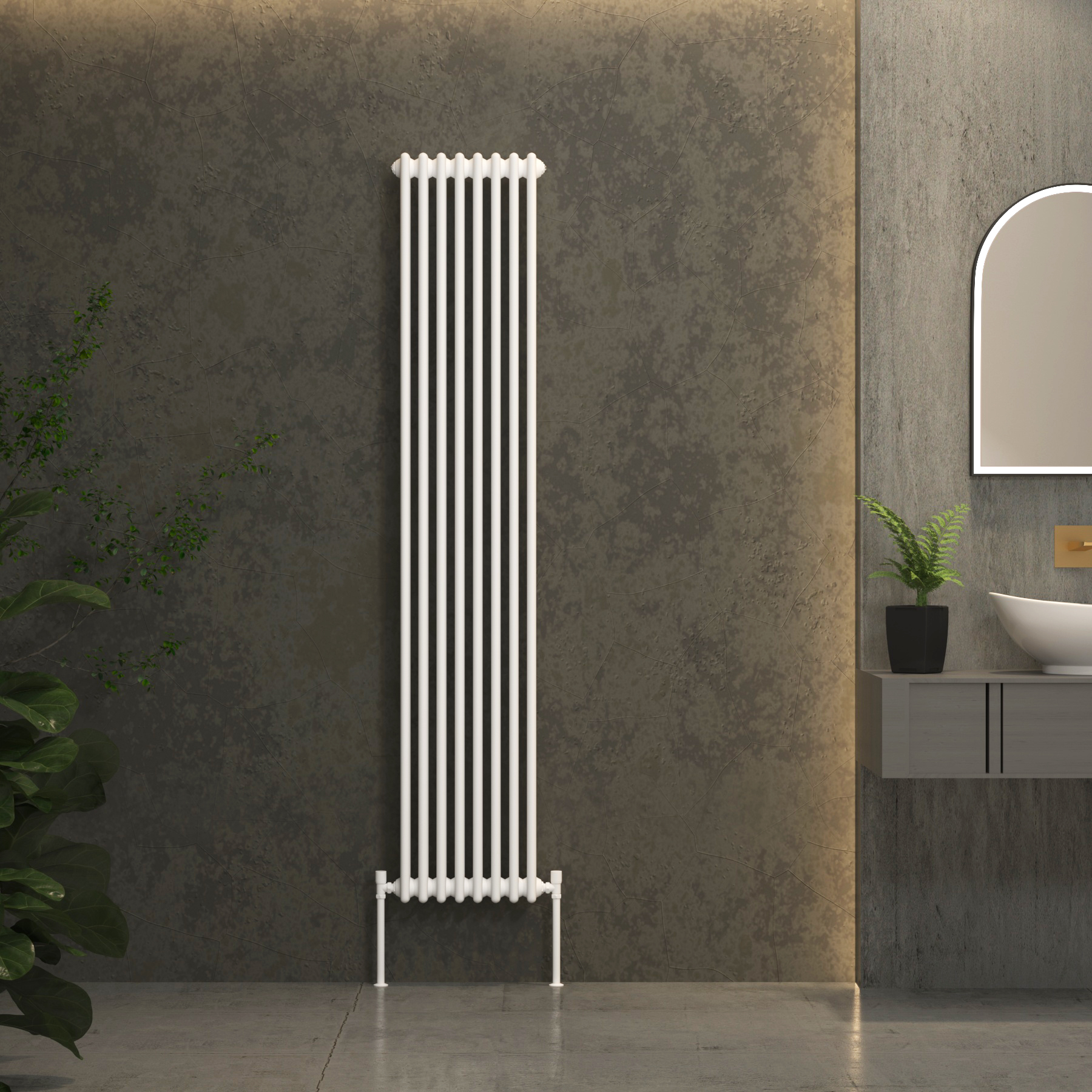 Fluxx Vertical White Triple Column Radiators