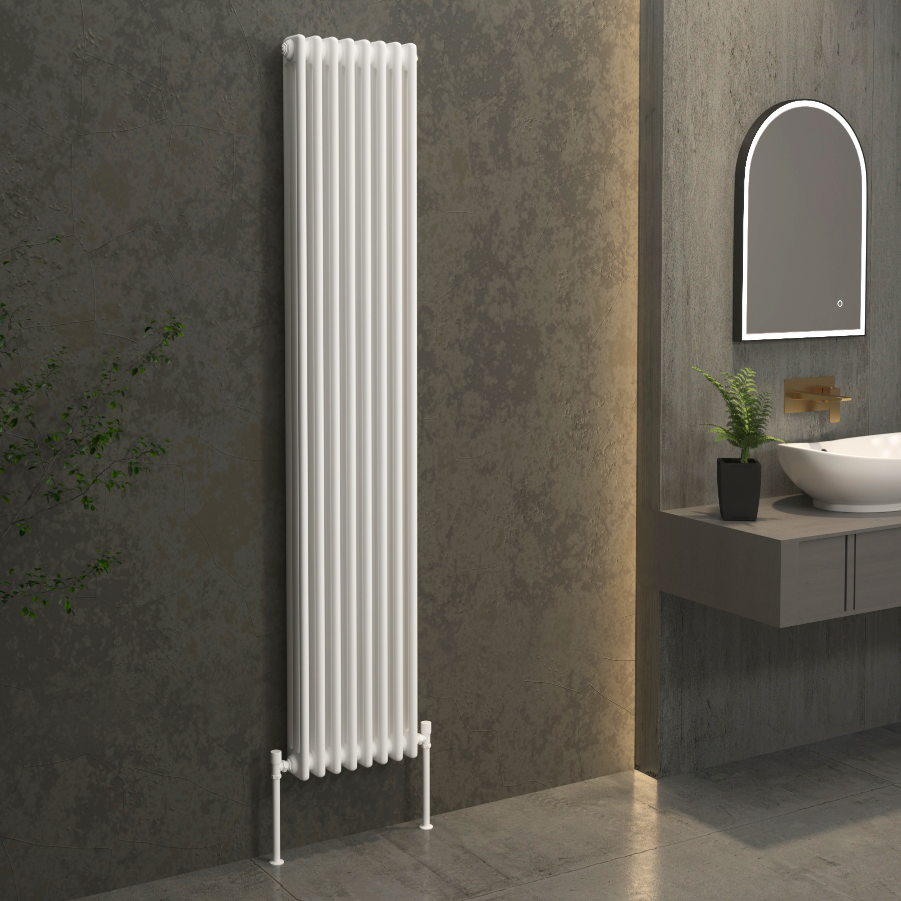 Fluxx Vertical White Triple Column Radiators