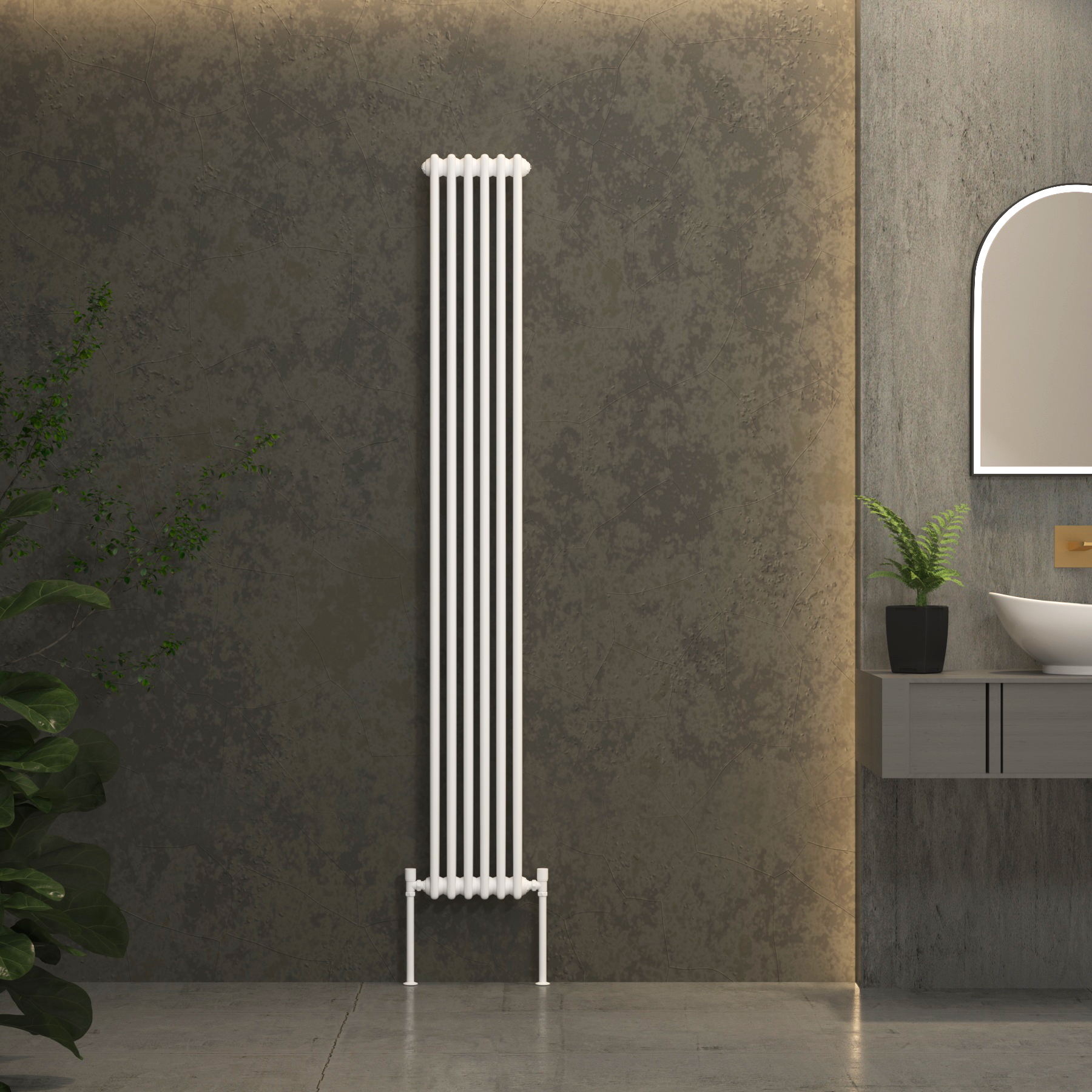 Fluxx Vertical White Double Column Radiators