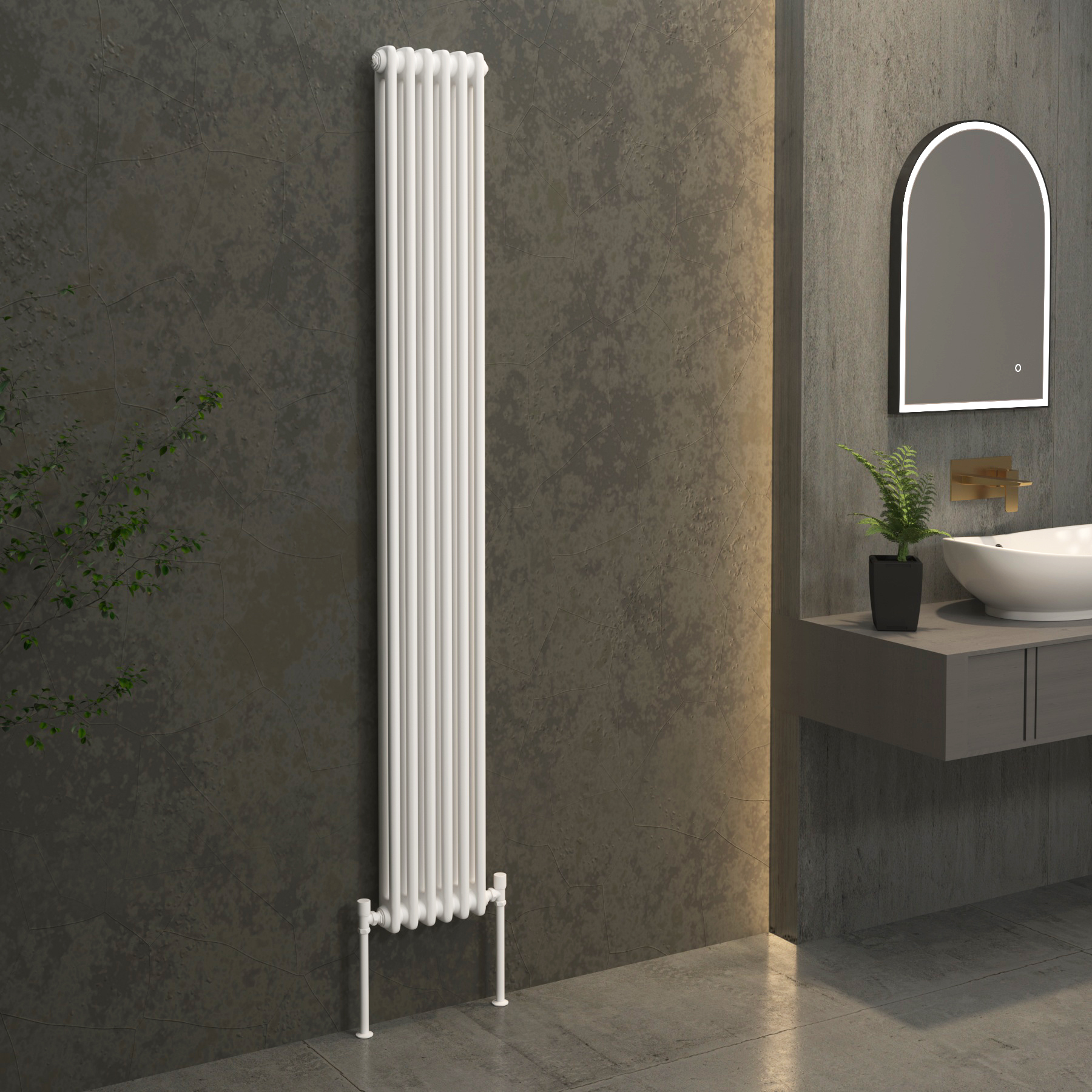 Fluxx Vertical White Double Column Radiators